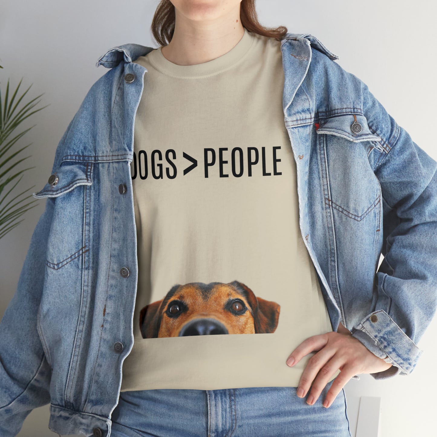 Dogs>People - Unisex Heavy Cotton Tee
