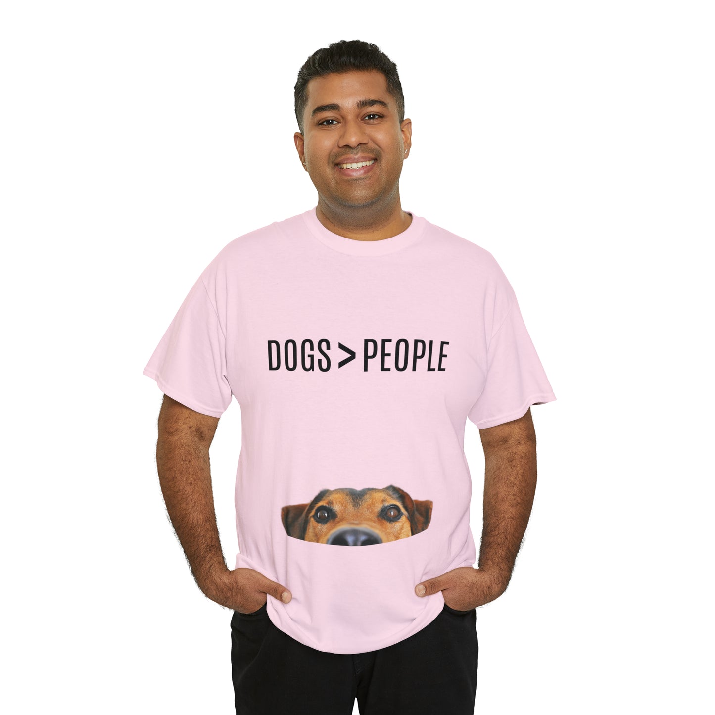 Dogs>People - Unisex Heavy Cotton Tee