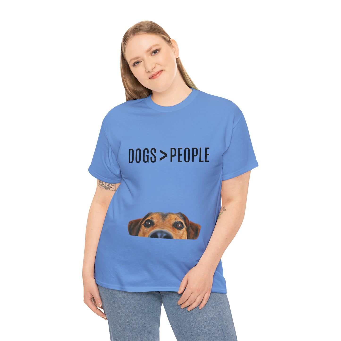 Dogs>People - Unisex Heavy Cotton Tee