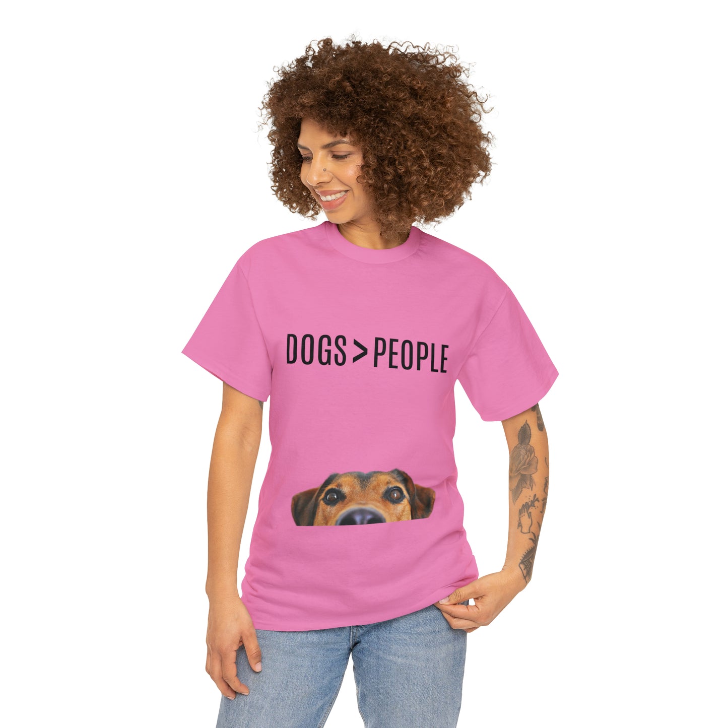 Dogs>People - Unisex Heavy Cotton Tee