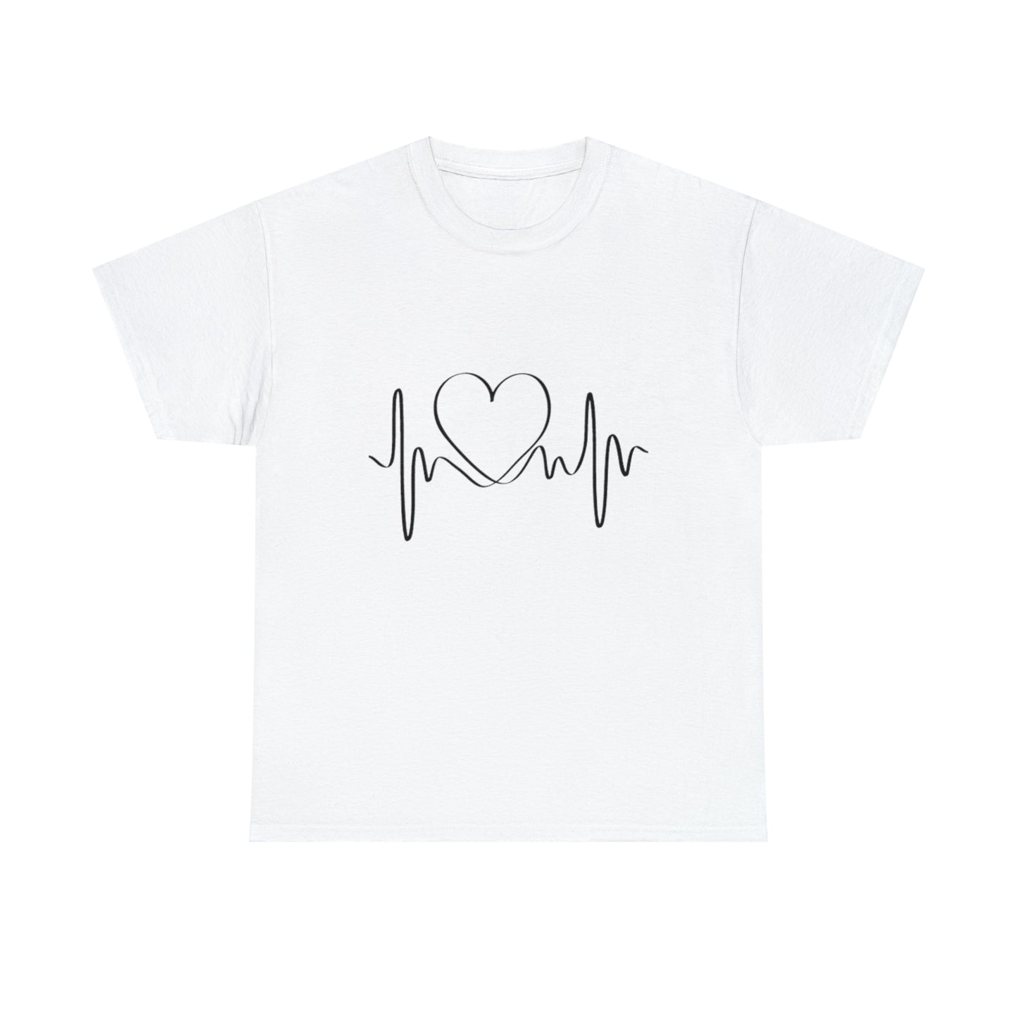Halloween Scary Heart lines - Unisex Heavy Cotton Tee