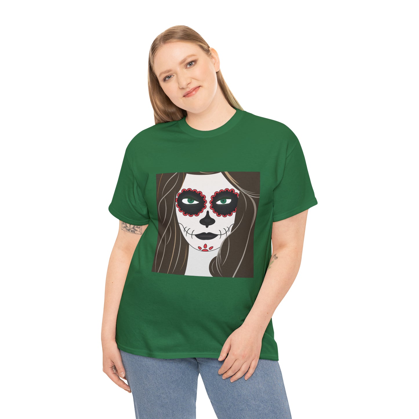 Halloween Day of the Dead 02 - Unisex Heavy Cotton Tee