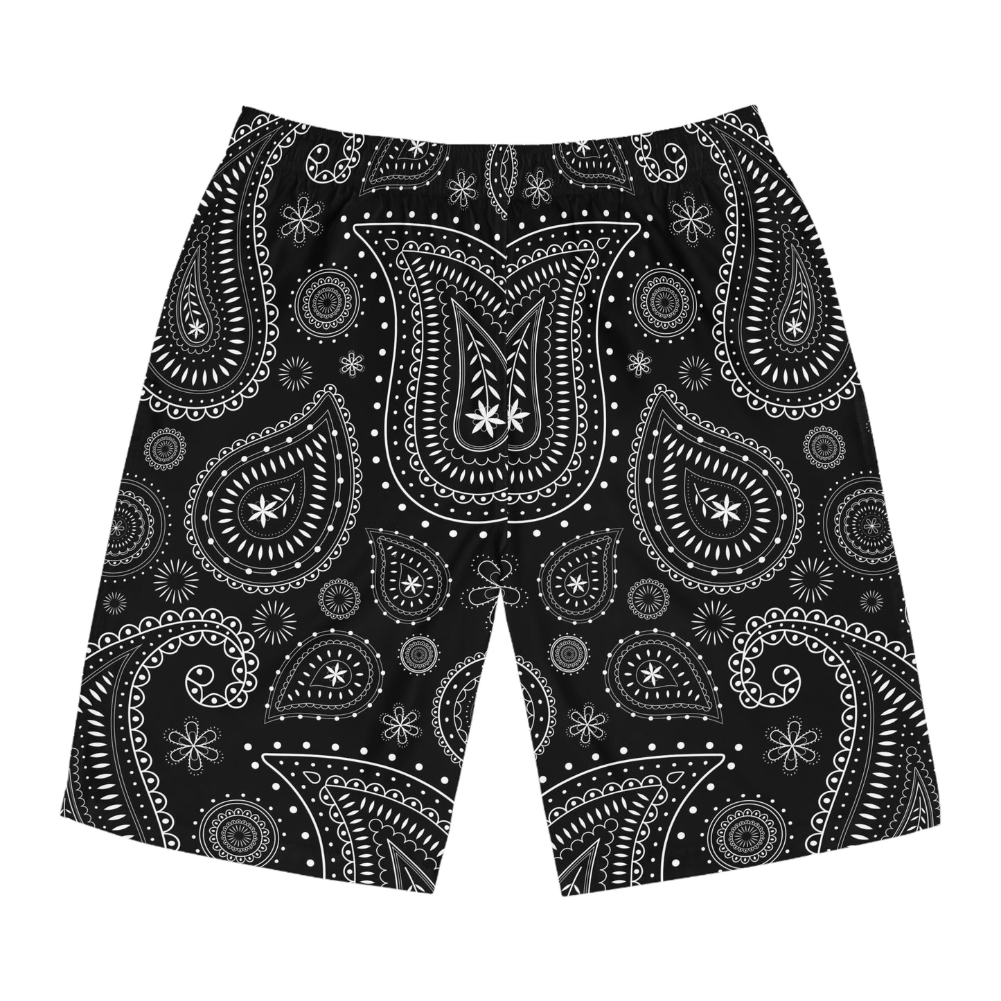 Black Bandana Men's Board Shorts (AOP)