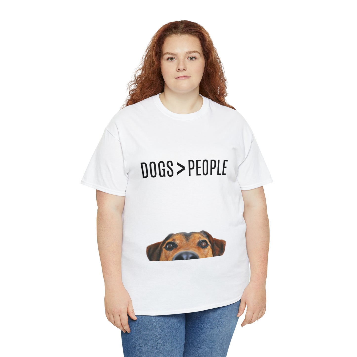 Dogs>People - Unisex Heavy Cotton Tee