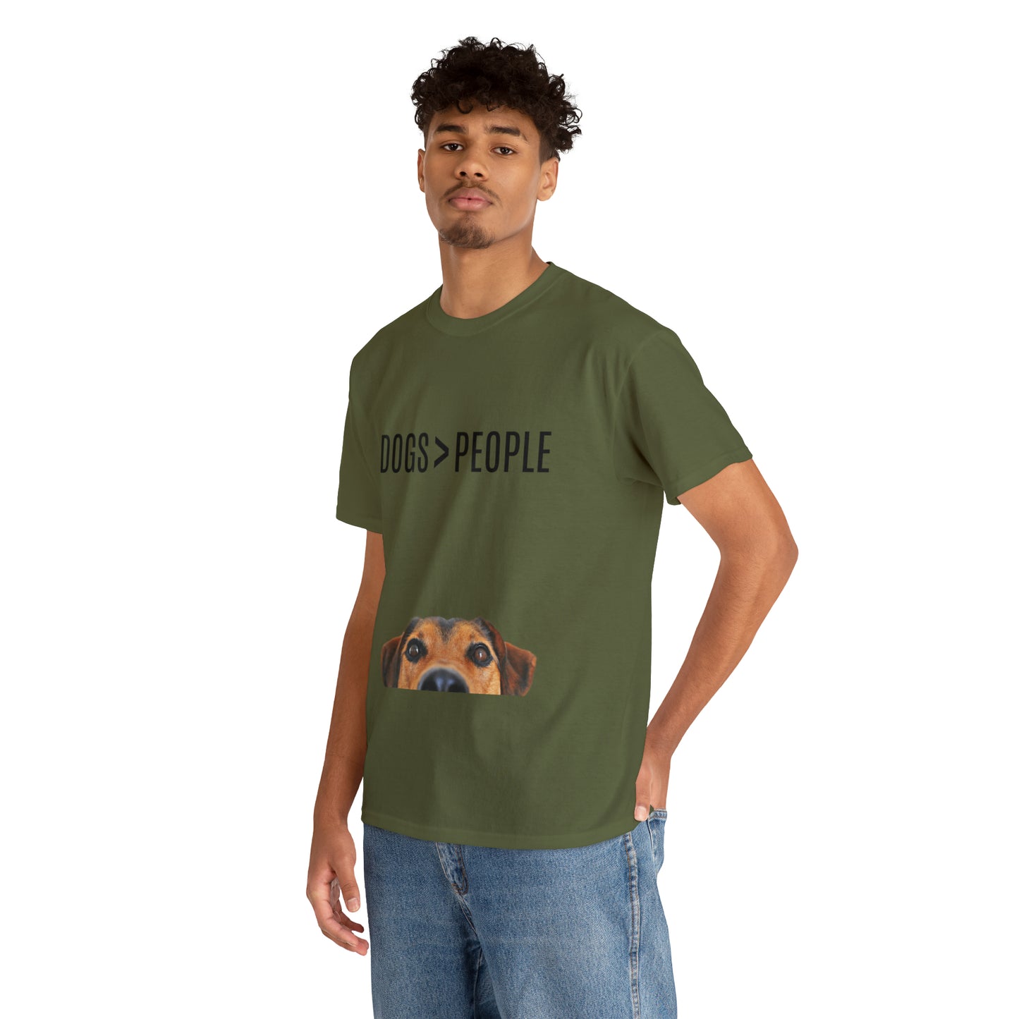Dogs>People - Unisex Heavy Cotton Tee