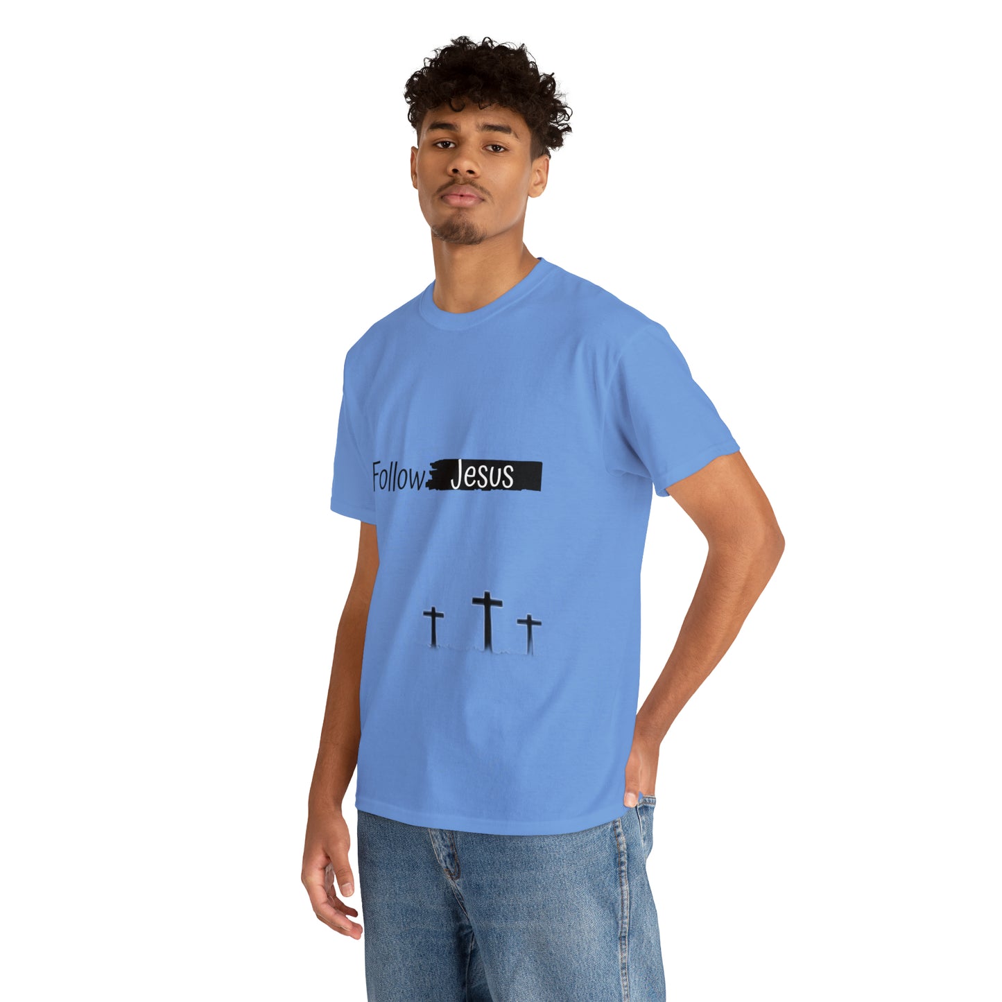 Follow Jesus01 Christian tshirt - Unisex Heavy Cotton Tee