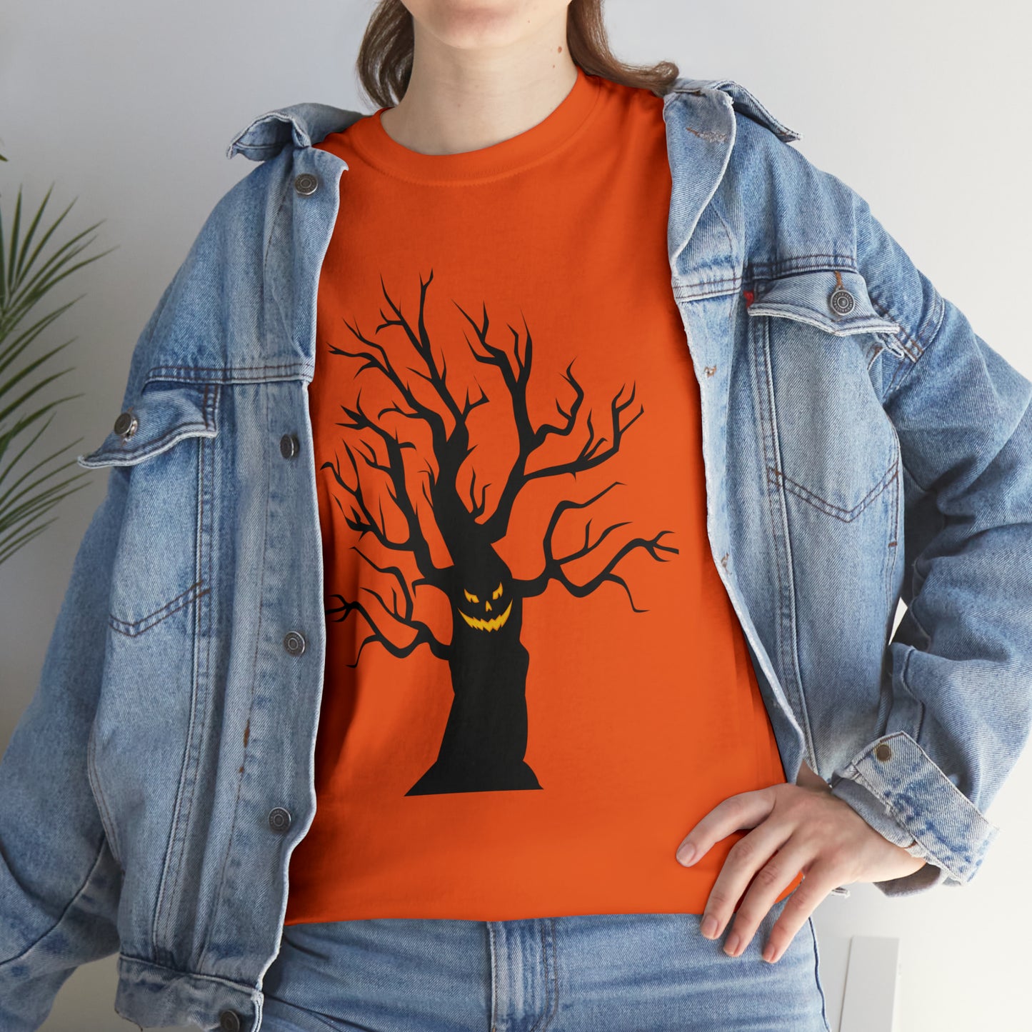 Halloween Scary Tree 03 - Unisex Heavy Cotton Tee