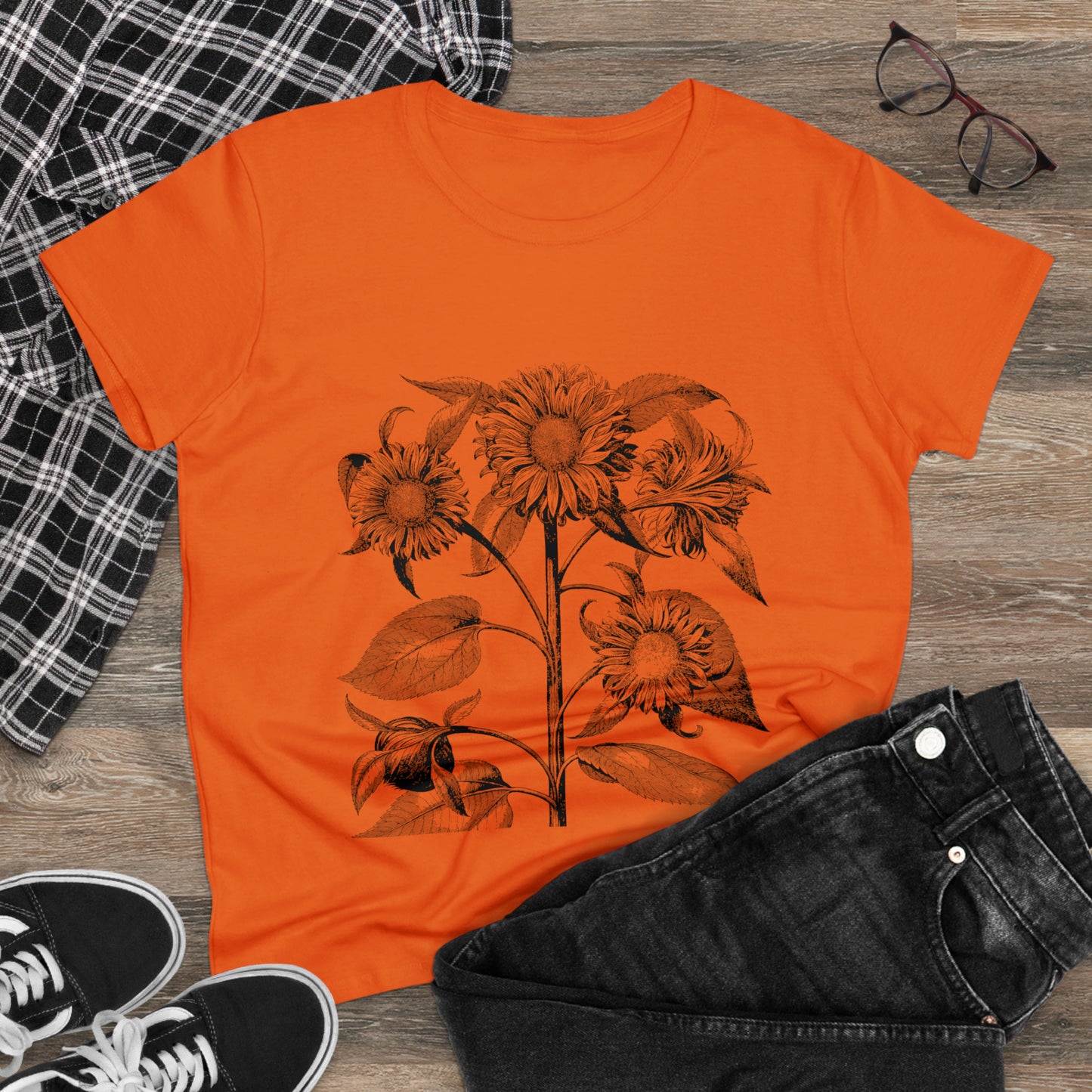 Sun Flower # 2 - Women's Midweight Cotton Tee