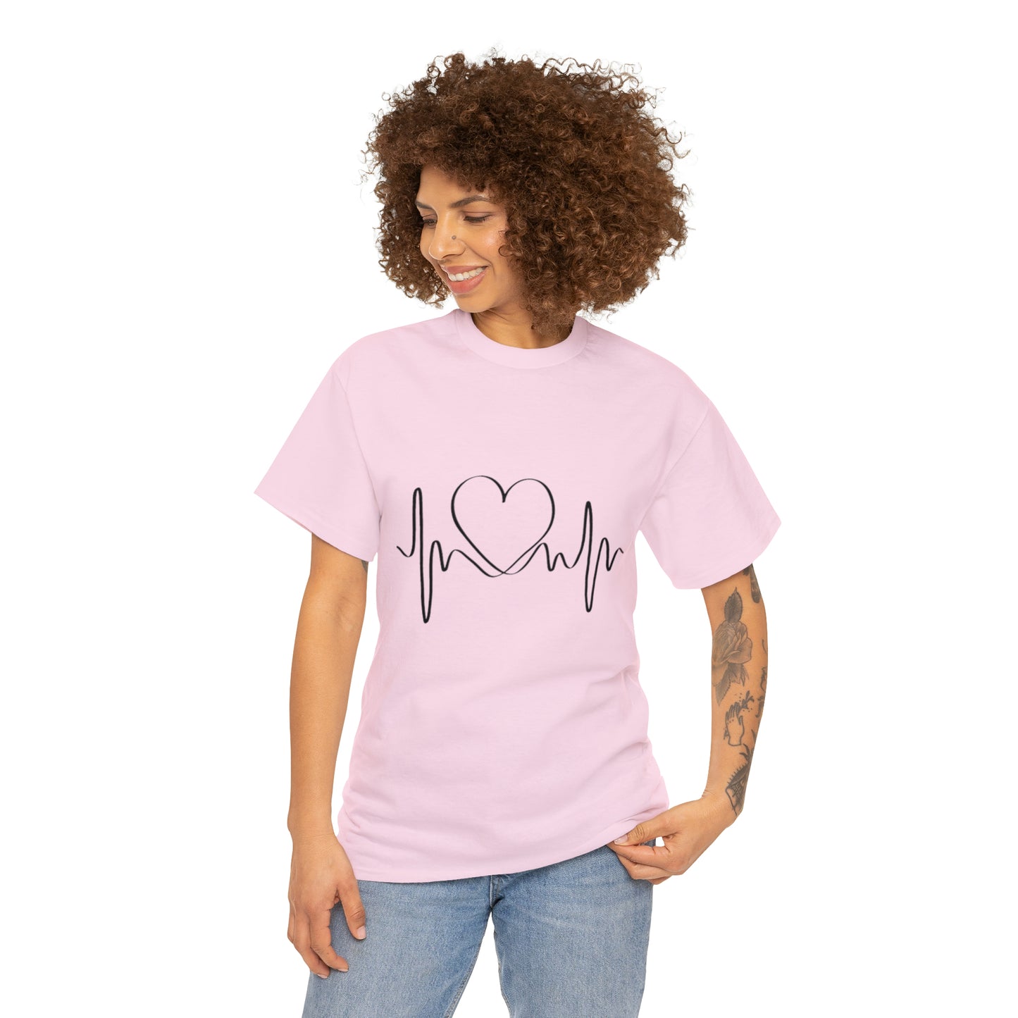 Halloween Scary Heart lines - Unisex Heavy Cotton Tee