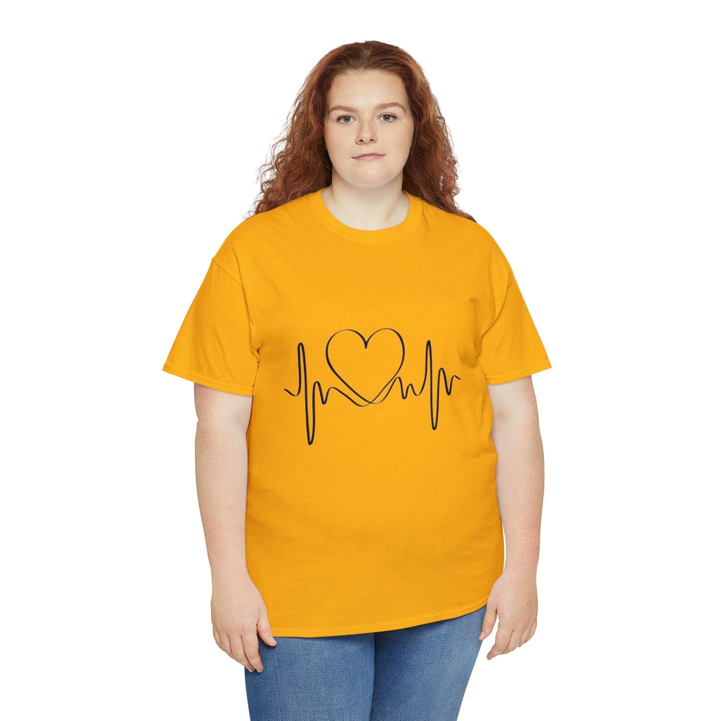 Halloween Scary Heart lines - Unisex Heavy Cotton Tee