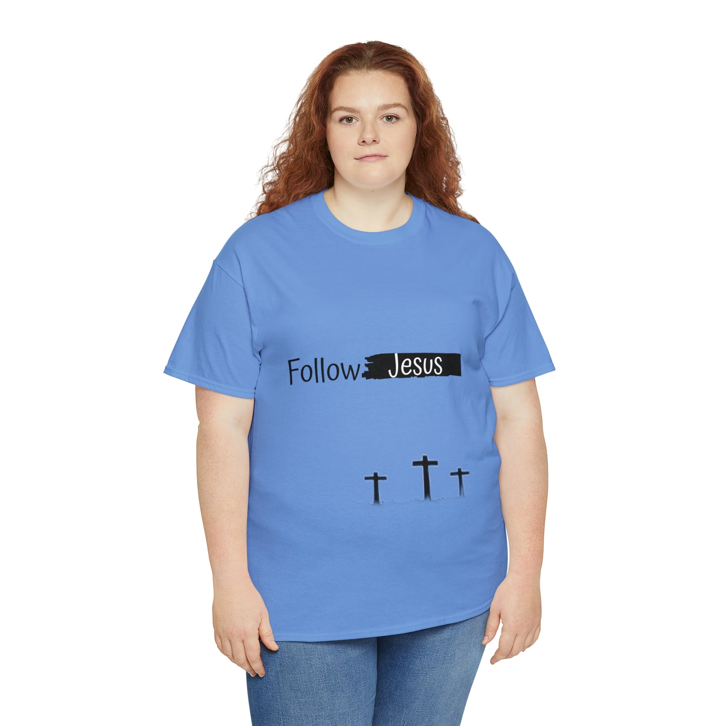 Follow Jesus01 Christian tshirt - Unisex Heavy Cotton Tee