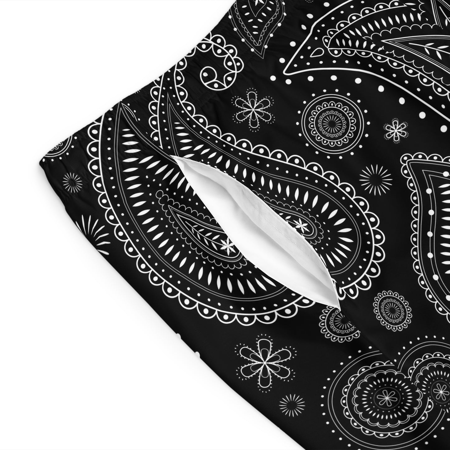 Black Bandana Men's Board Shorts (AOP)