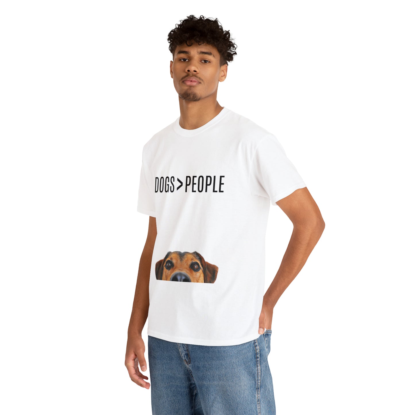 Dogs>People - Unisex Heavy Cotton Tee