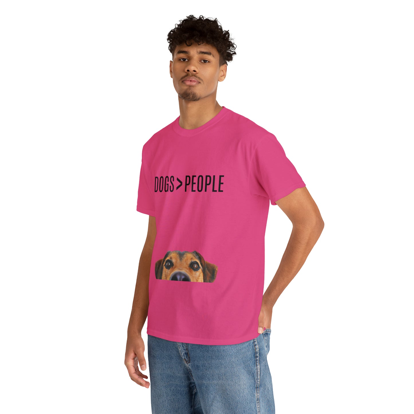 Dogs>People - Unisex Heavy Cotton Tee