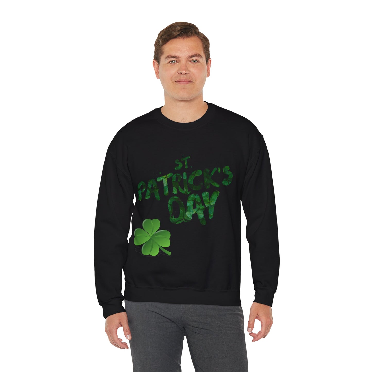 St. Patricks Day - 4 Leaf Clover Lucky Unisex Heavy Sweatshirt