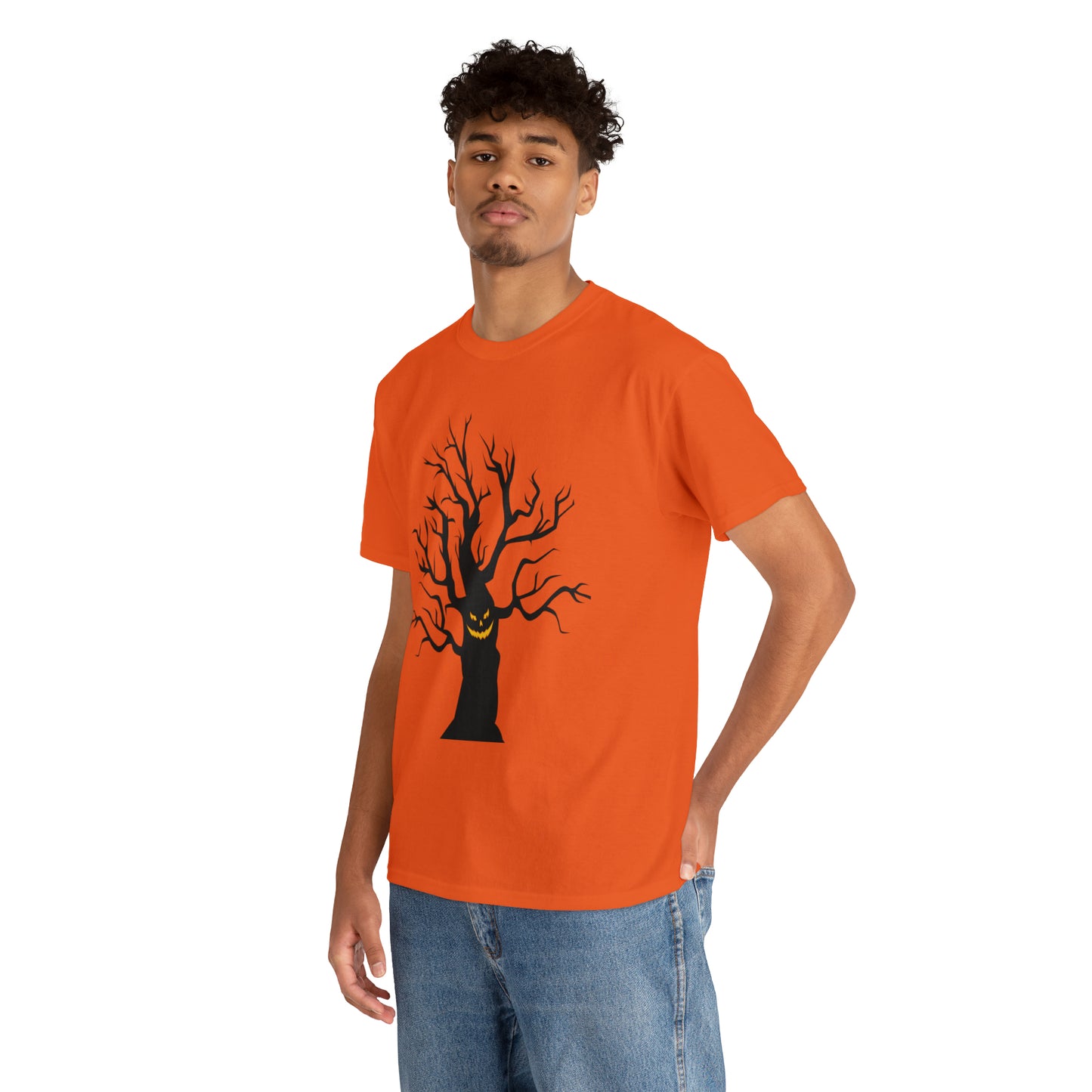 Halloween Scary Tree 03 - Unisex Heavy Cotton Tee