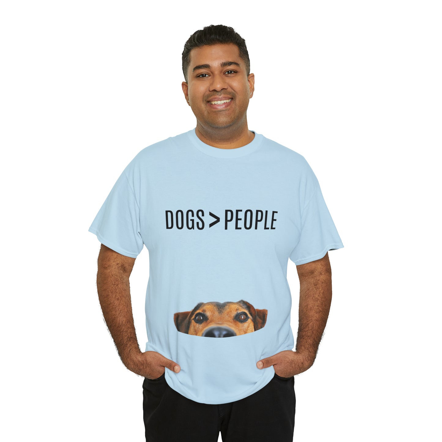 Dogs>People - Unisex Heavy Cotton Tee