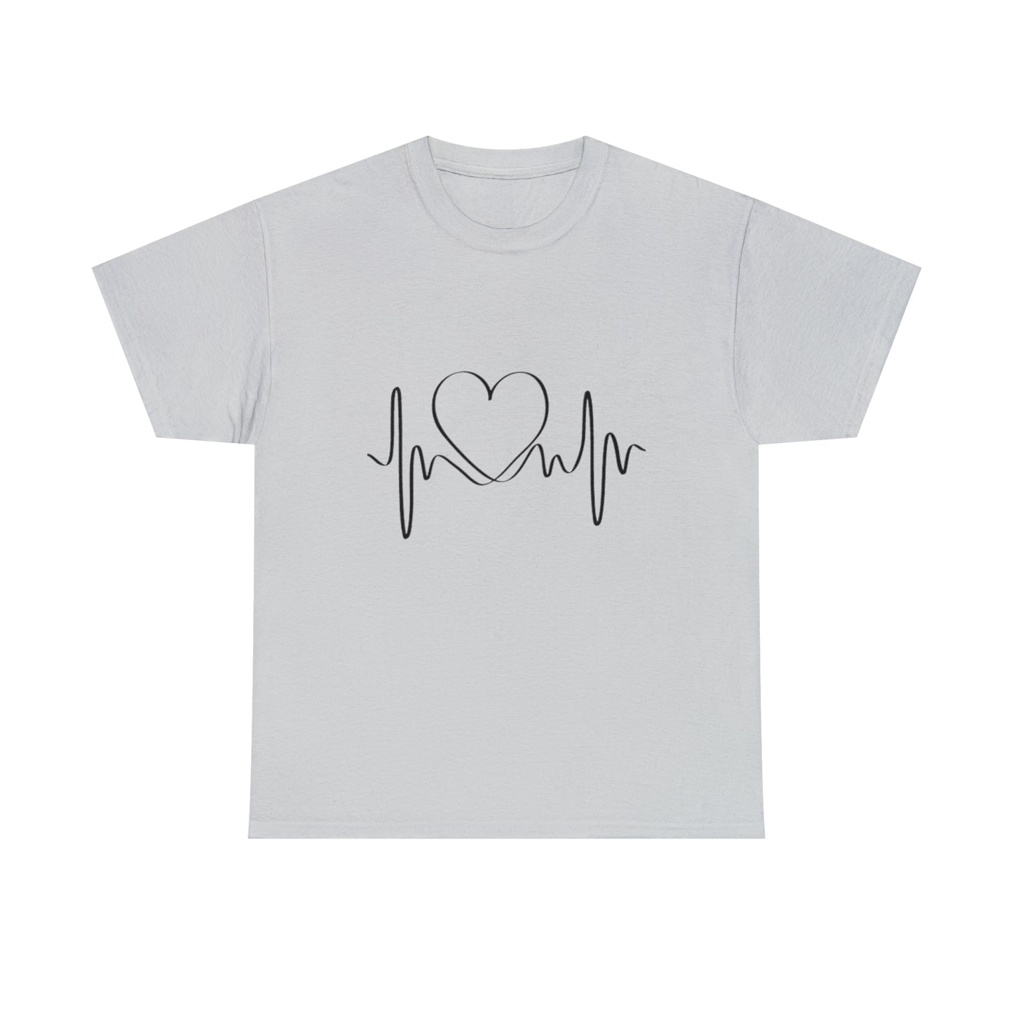 Halloween Scary Heart lines - Unisex Heavy Cotton Tee