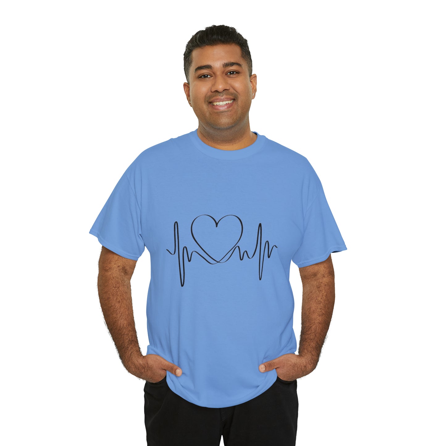 Halloween Scary Heart lines - Unisex Heavy Cotton Tee