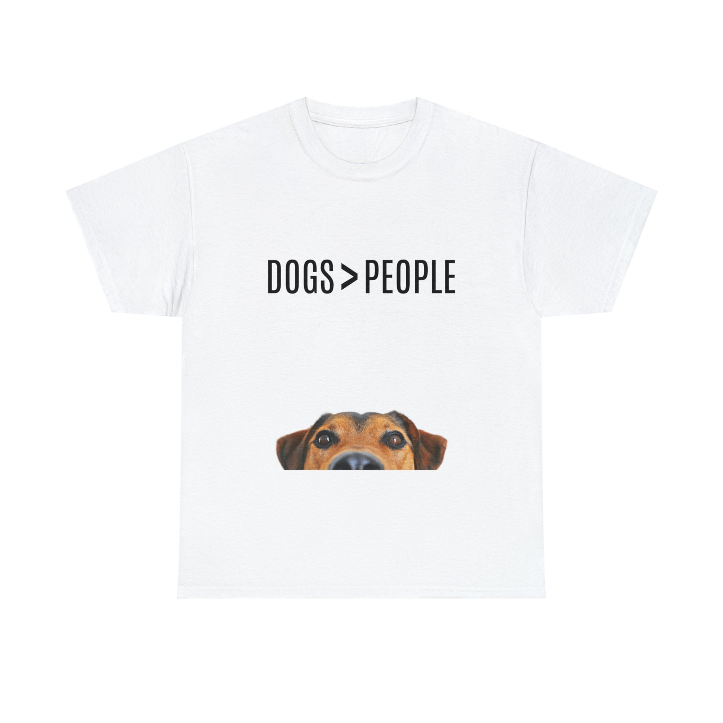 Dogs>People - Unisex Heavy Cotton Tee
