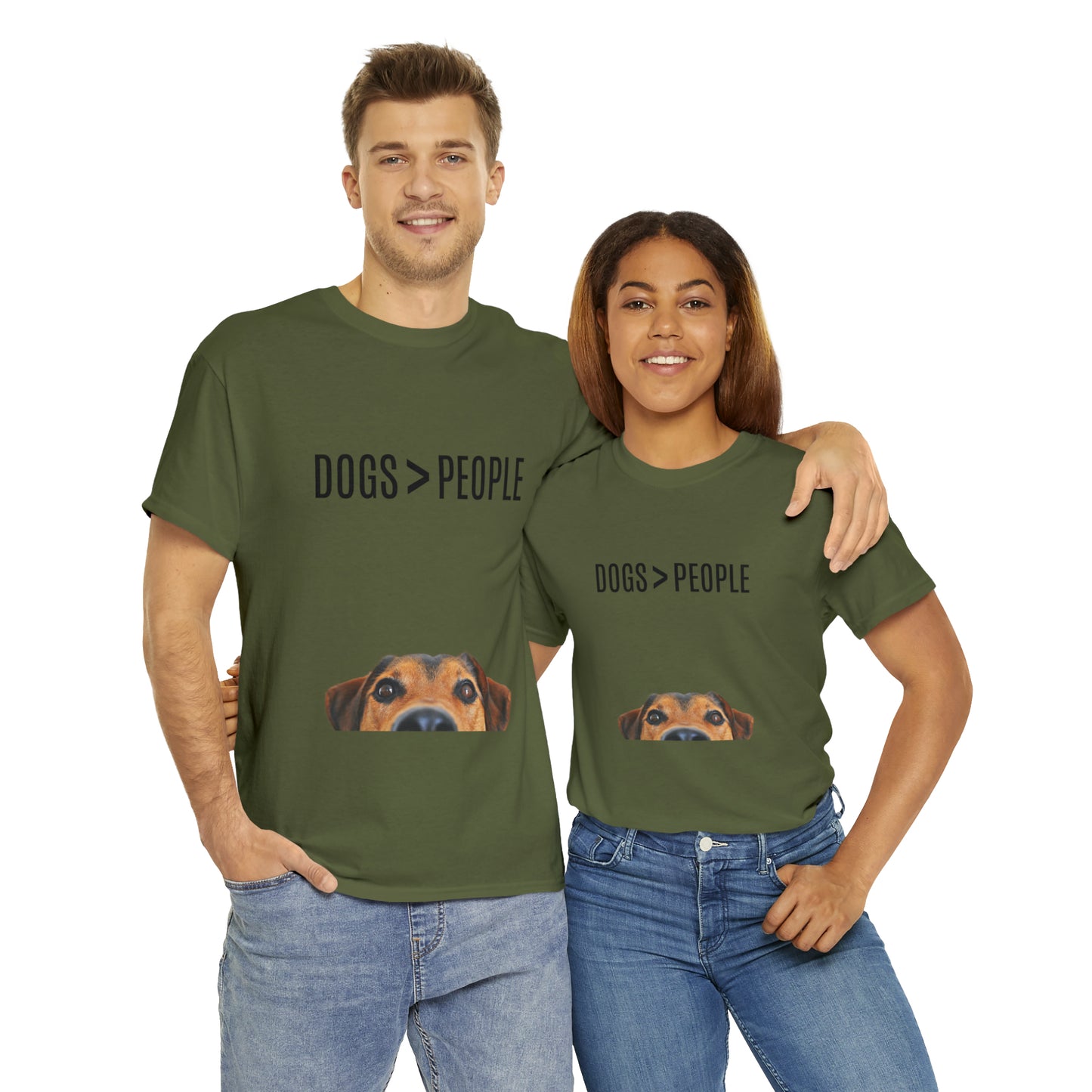 Dogs>People - Unisex Heavy Cotton Tee