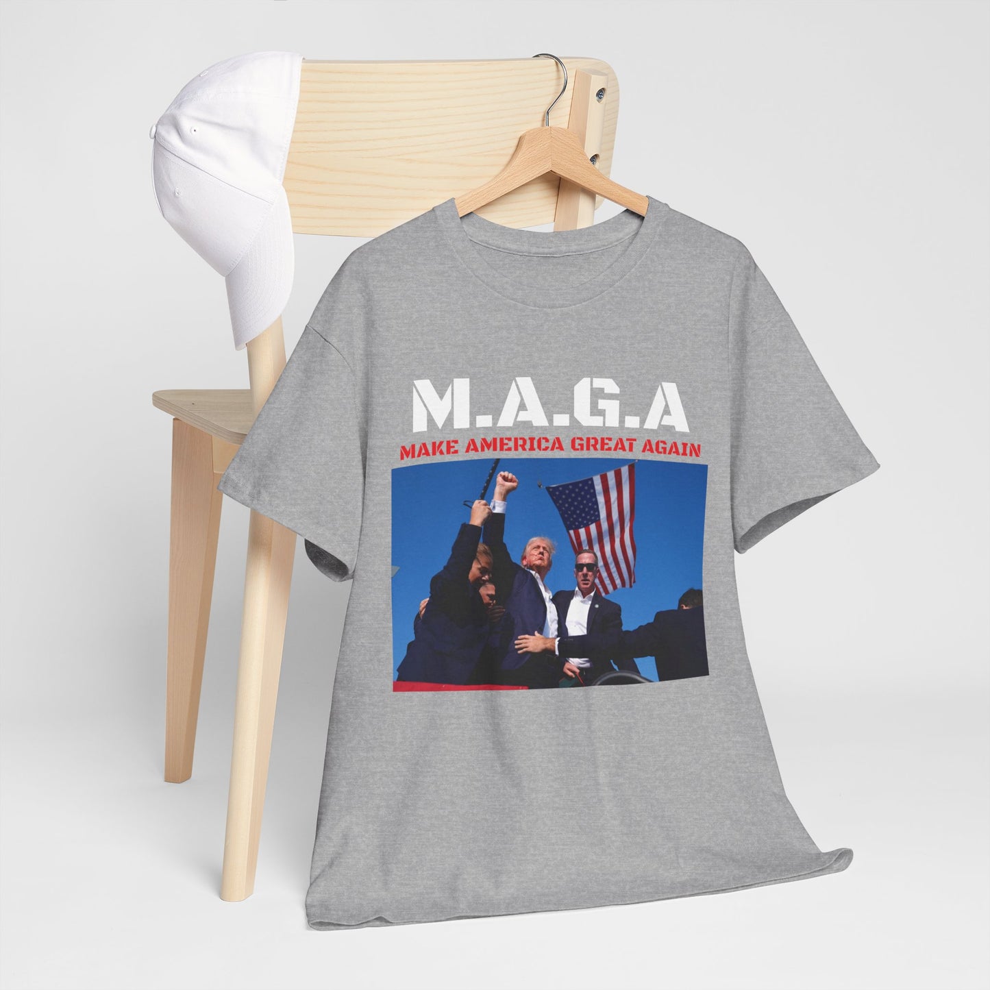 Trump 2024 - Make America Great Again (Shot Explicit Version) Unisex Heavy Cotton Tee