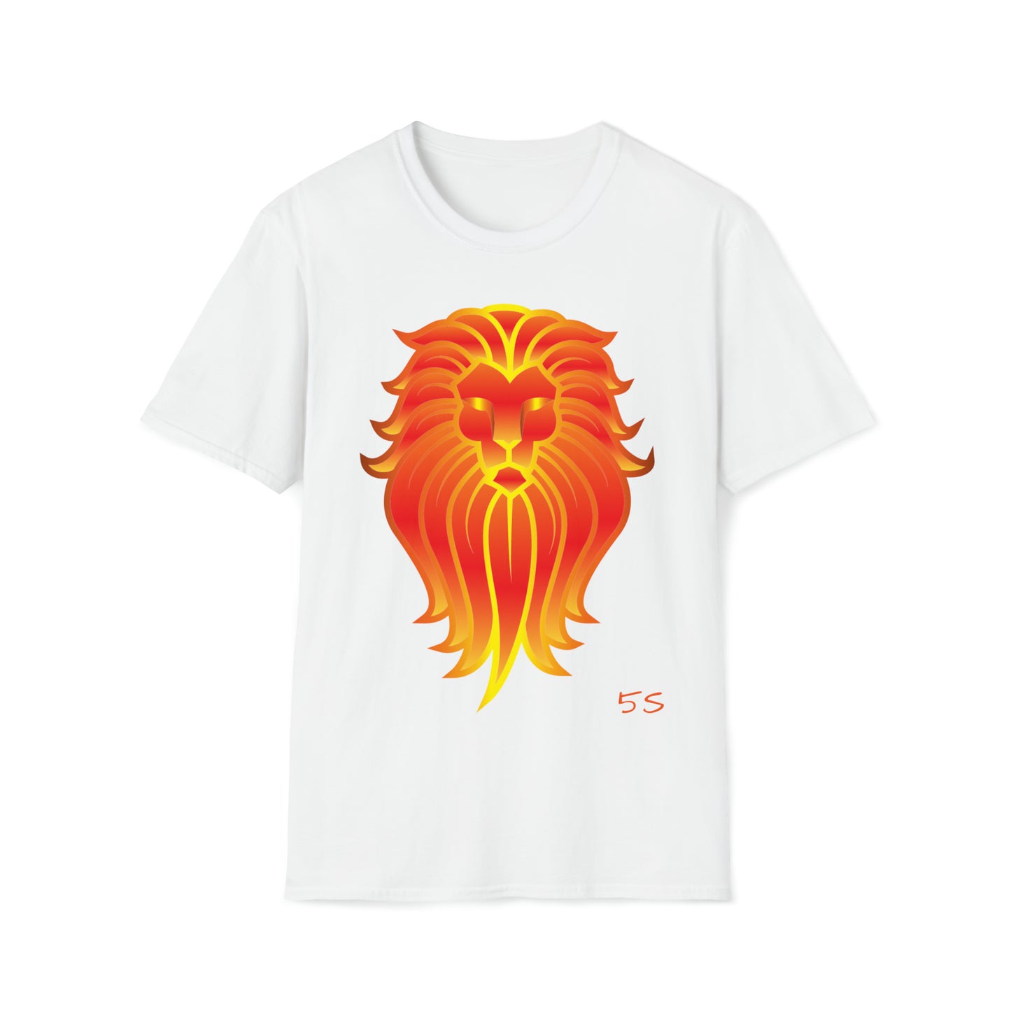 Lions Head Fire - Unisex Softstyle T-Shirt