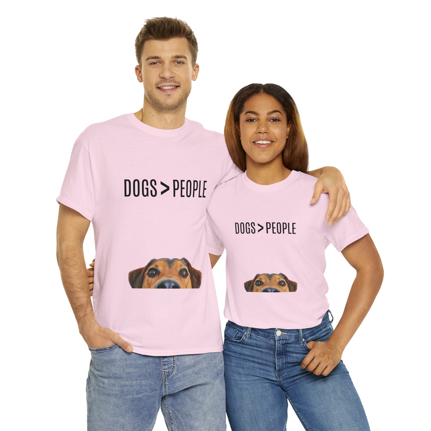Dogs>People - Unisex Heavy Cotton Tee