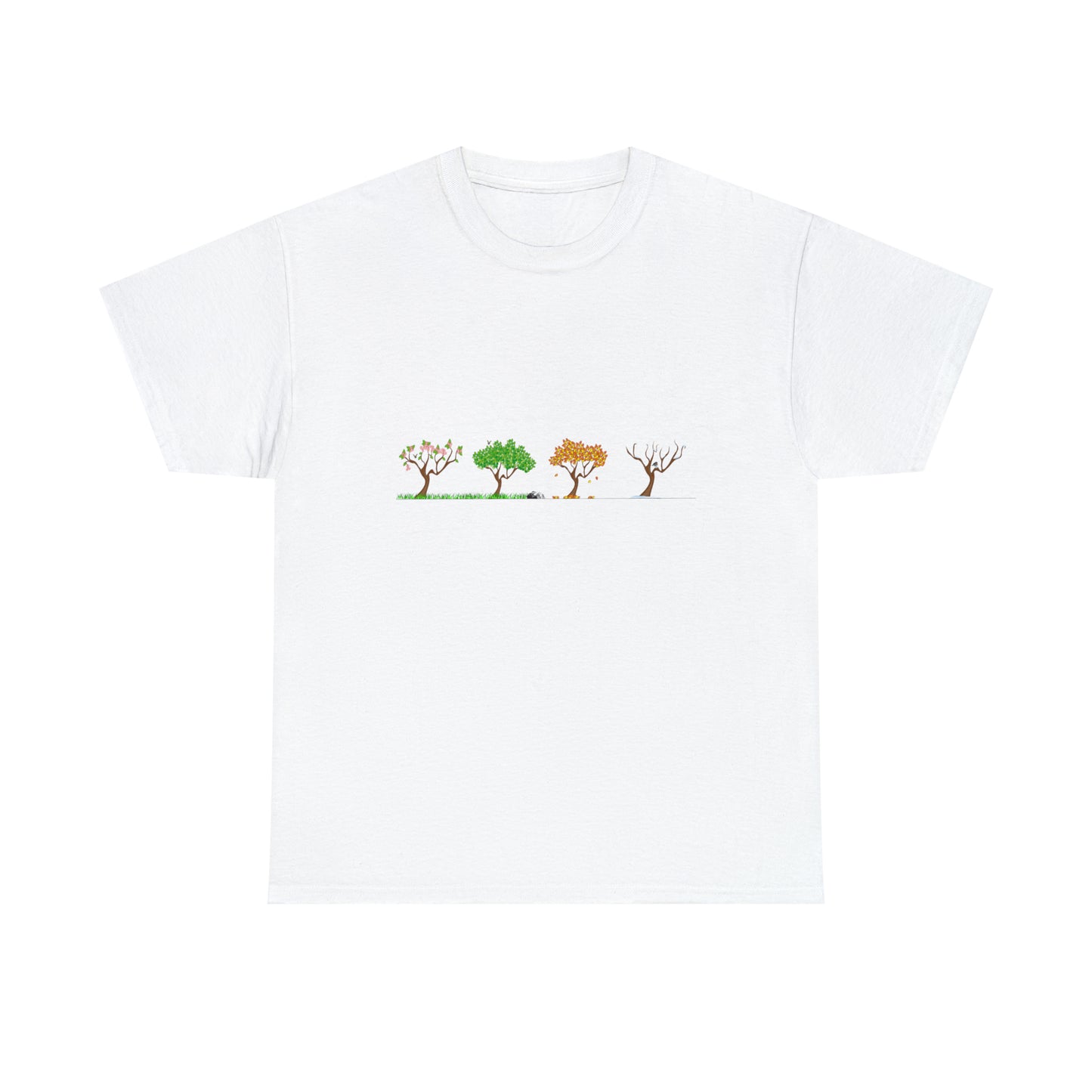 Fall Autumn Trees 01 - Unisex Heavy Cotton Tee