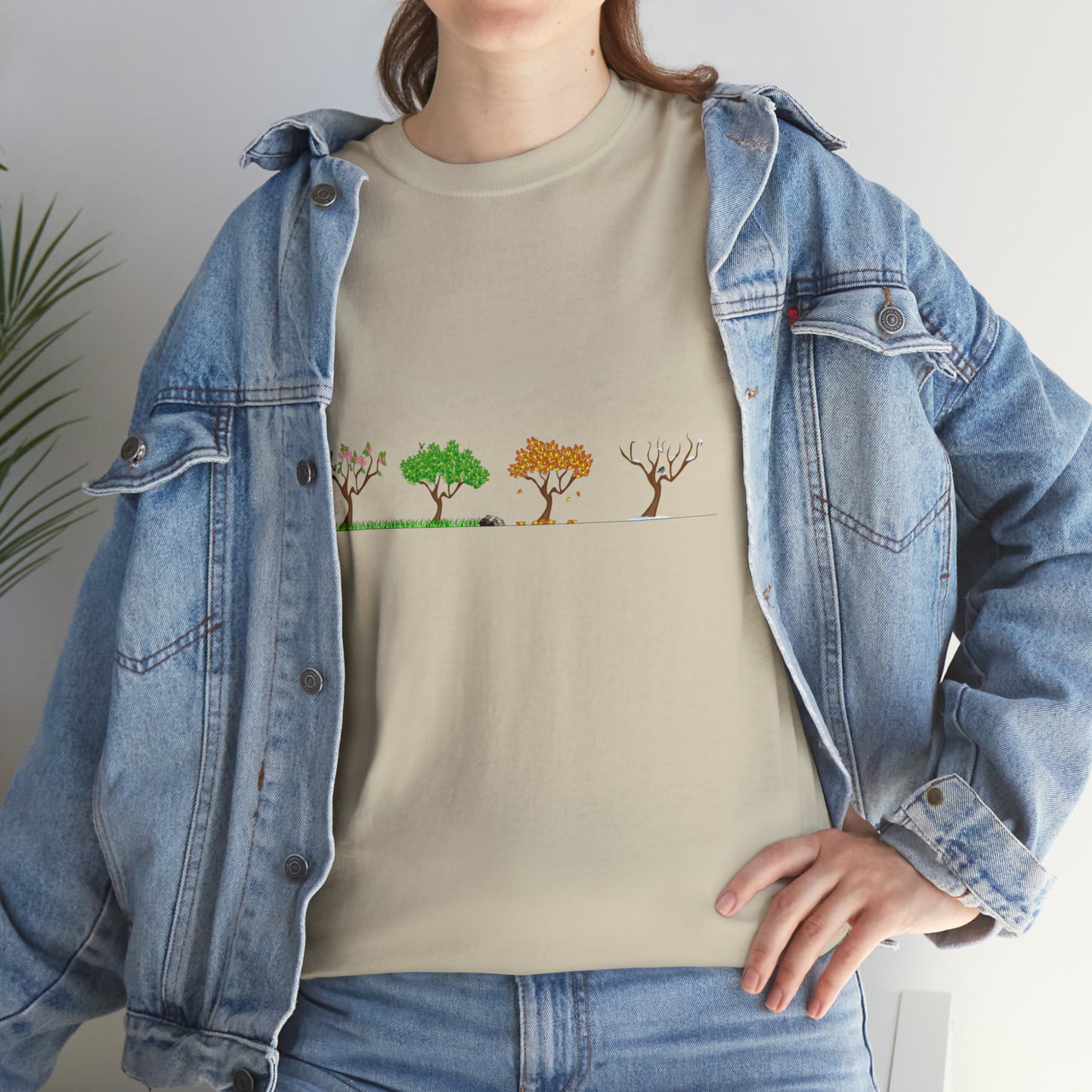 Fall Autumn Trees 01 - Unisex Heavy Cotton Tee