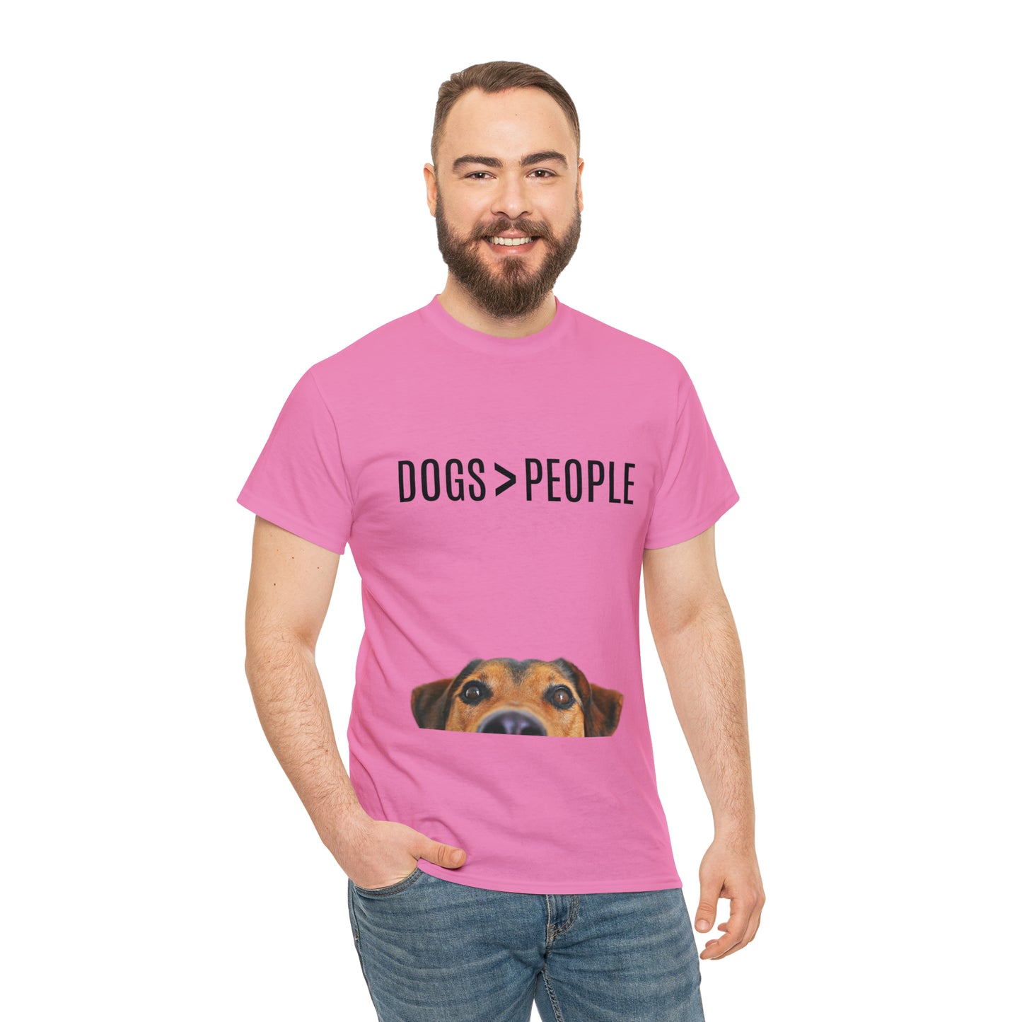 Dogs>People - Unisex Heavy Cotton Tee