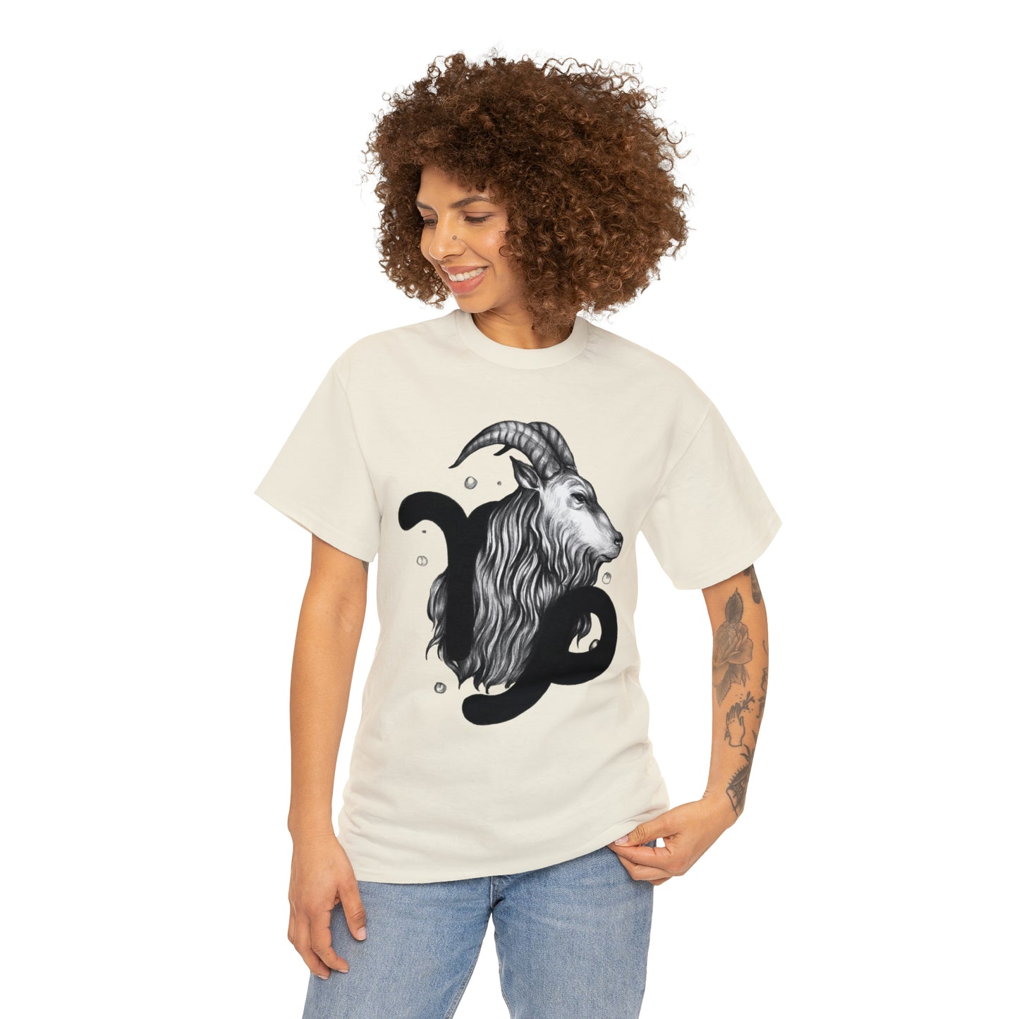 Capricorn Zodiac Sign - Unisex Heavy Cotton Tee