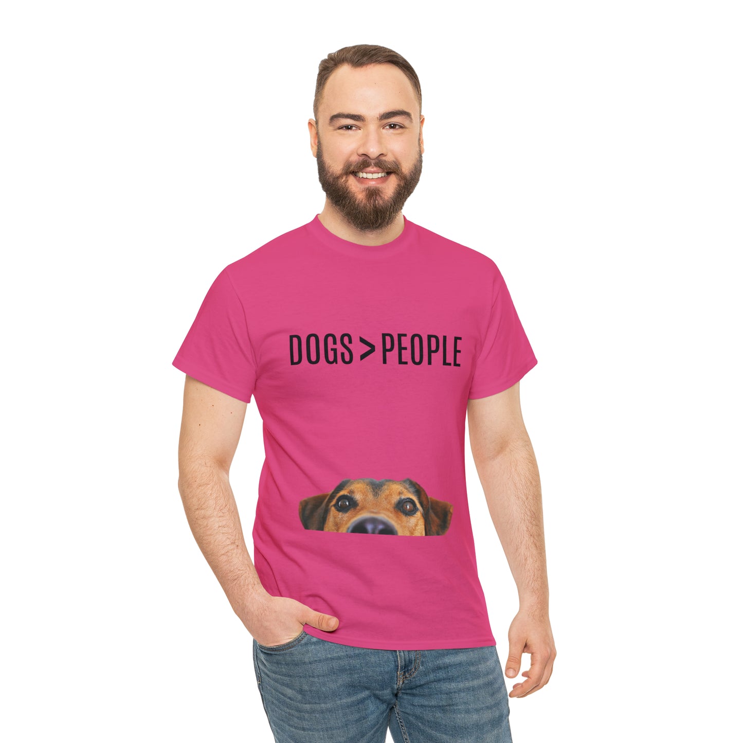 Dogs>People - Unisex Heavy Cotton Tee