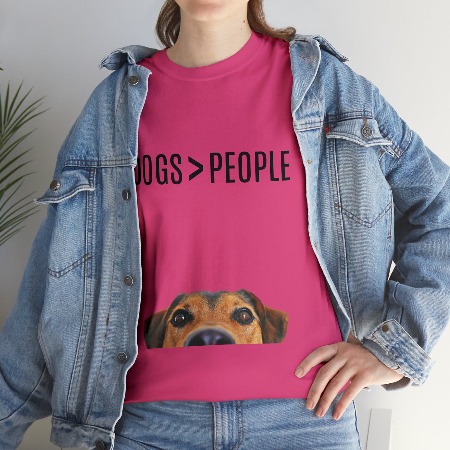 Dogs>People - Unisex Heavy Cotton Tee