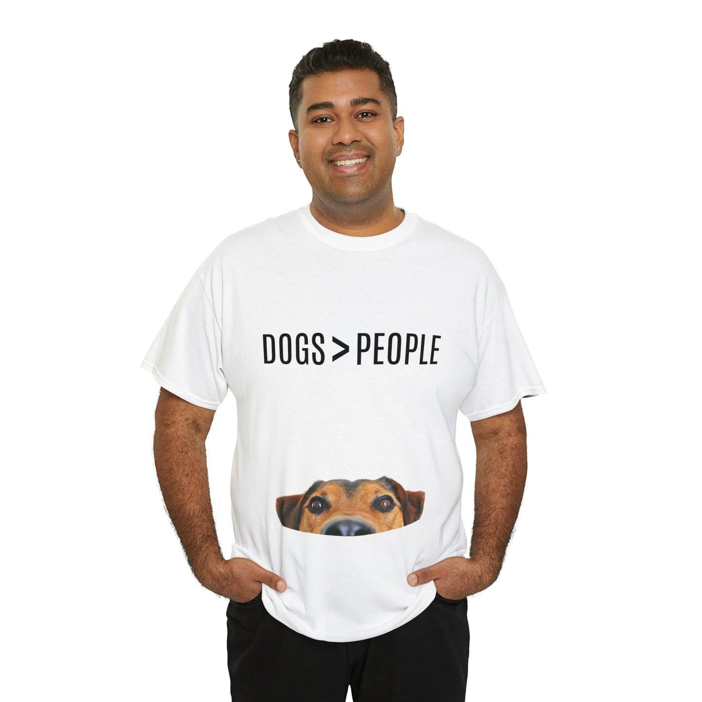 Dogs>People - Unisex Heavy Cotton Tee