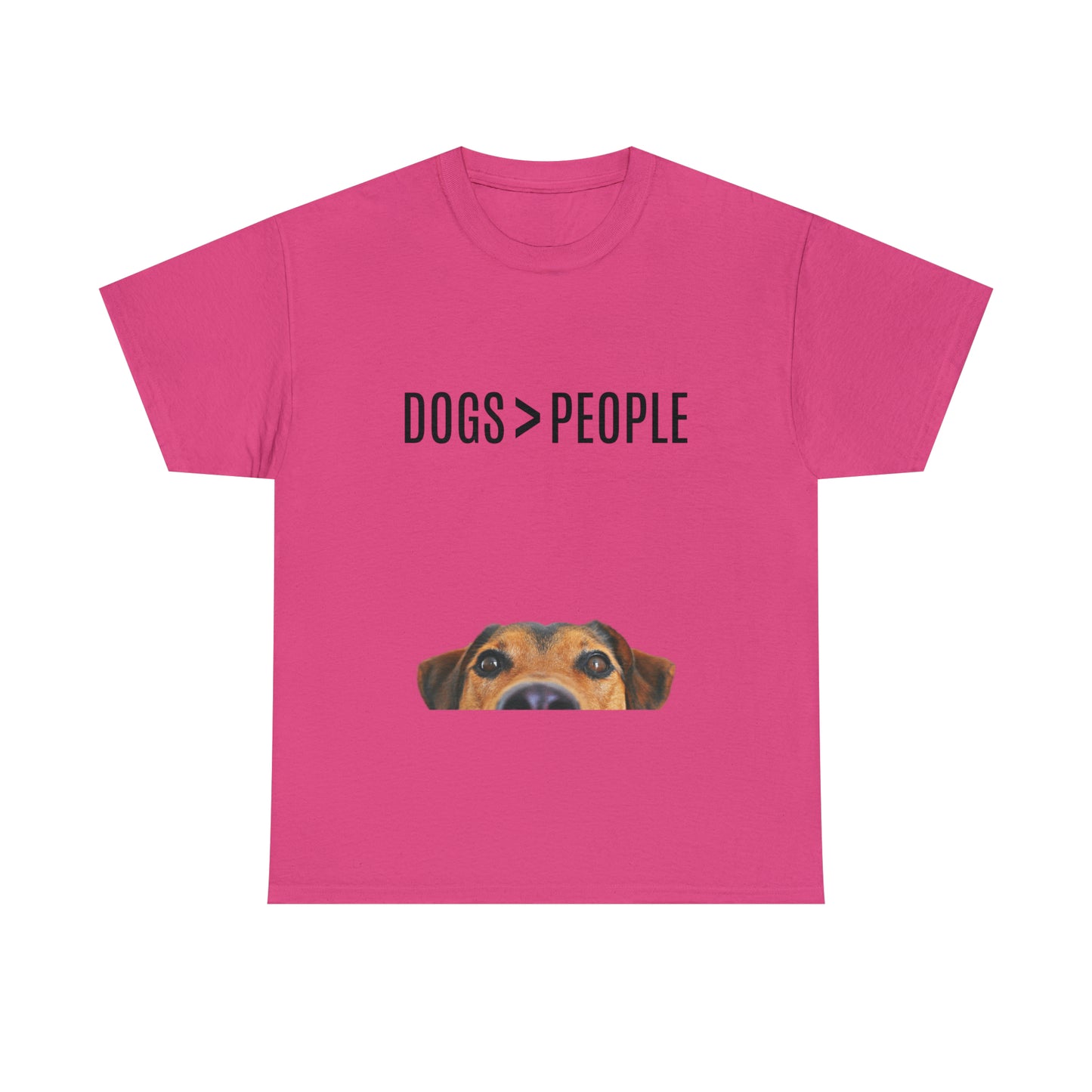 Dogs>People - Unisex Heavy Cotton Tee