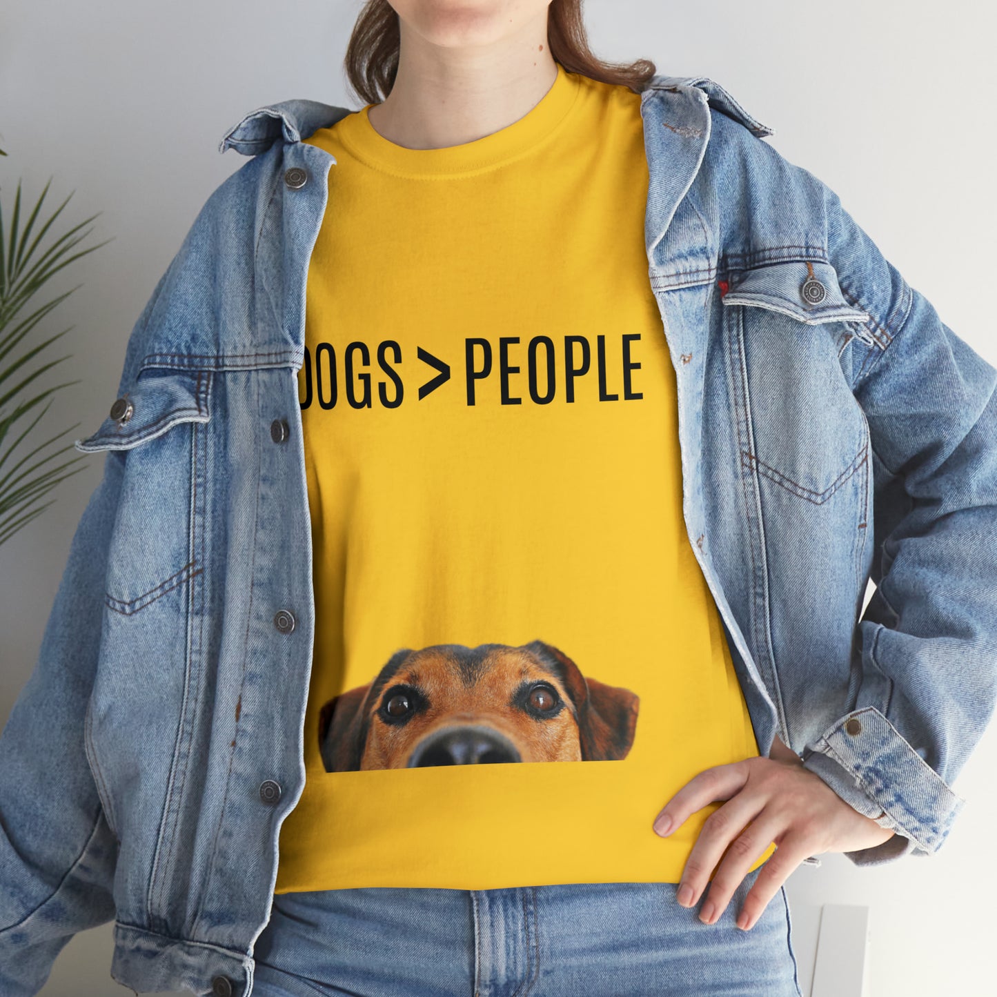 Dogs>People - Unisex Heavy Cotton Tee