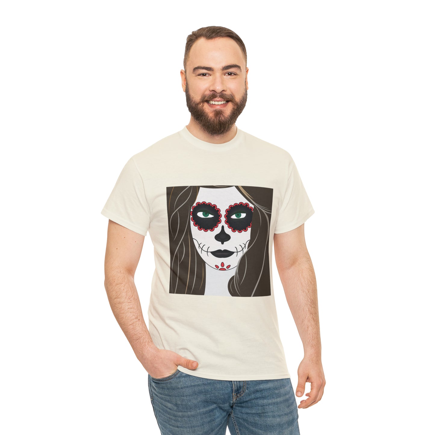 Halloween Day of the Dead 02 - Unisex Heavy Cotton Tee