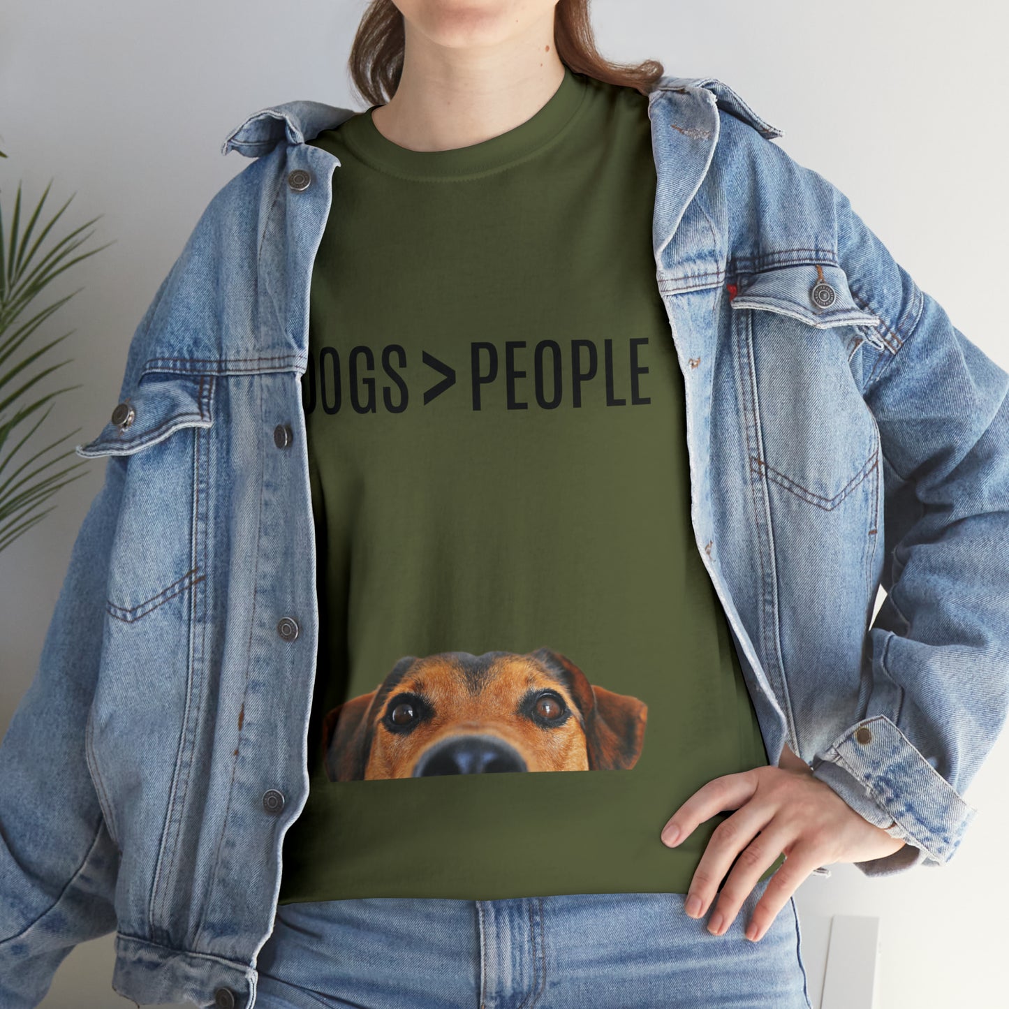Dogs>People - Unisex Heavy Cotton Tee