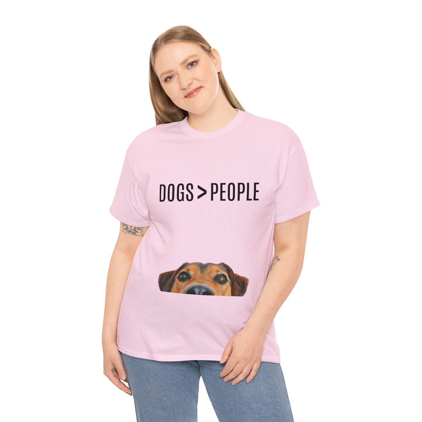 Dogs>People - Unisex Heavy Cotton Tee