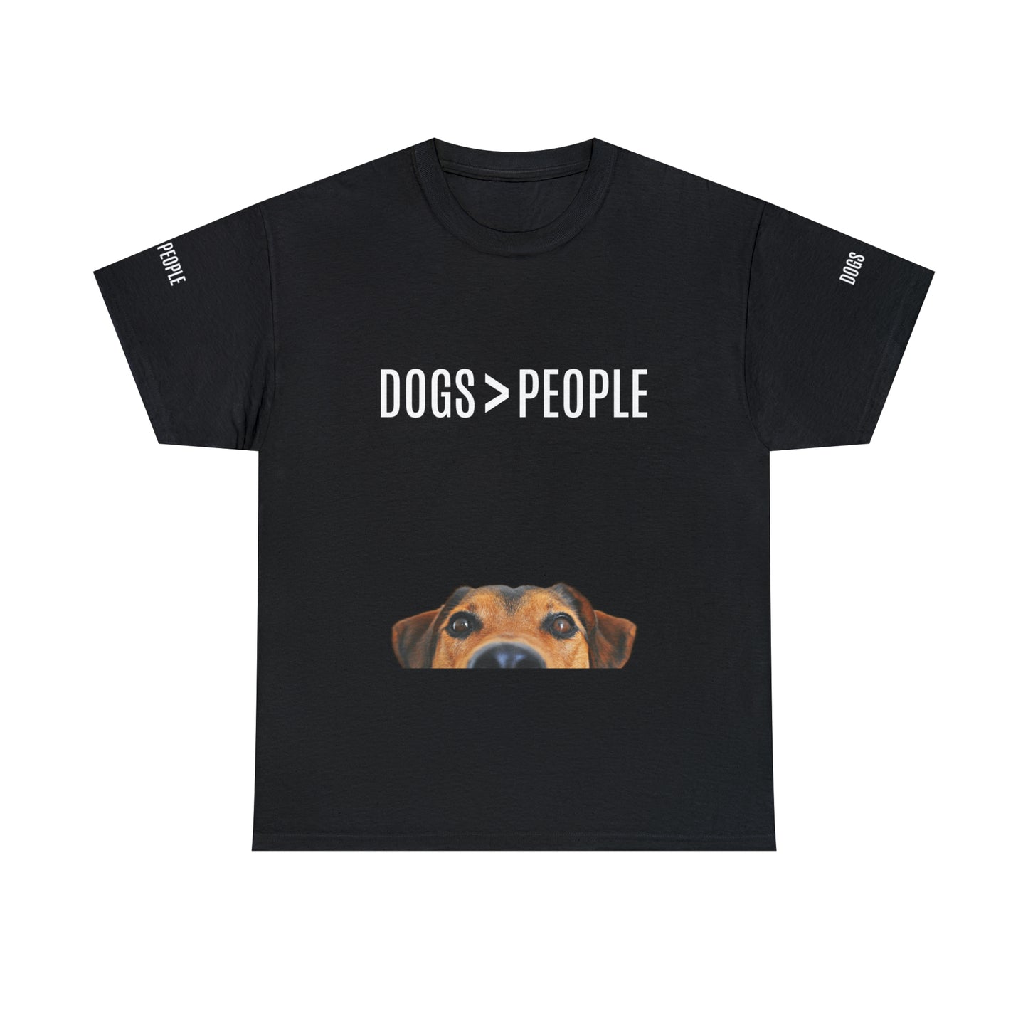 Dogs>People - Unisex Heavy Cotton Tee