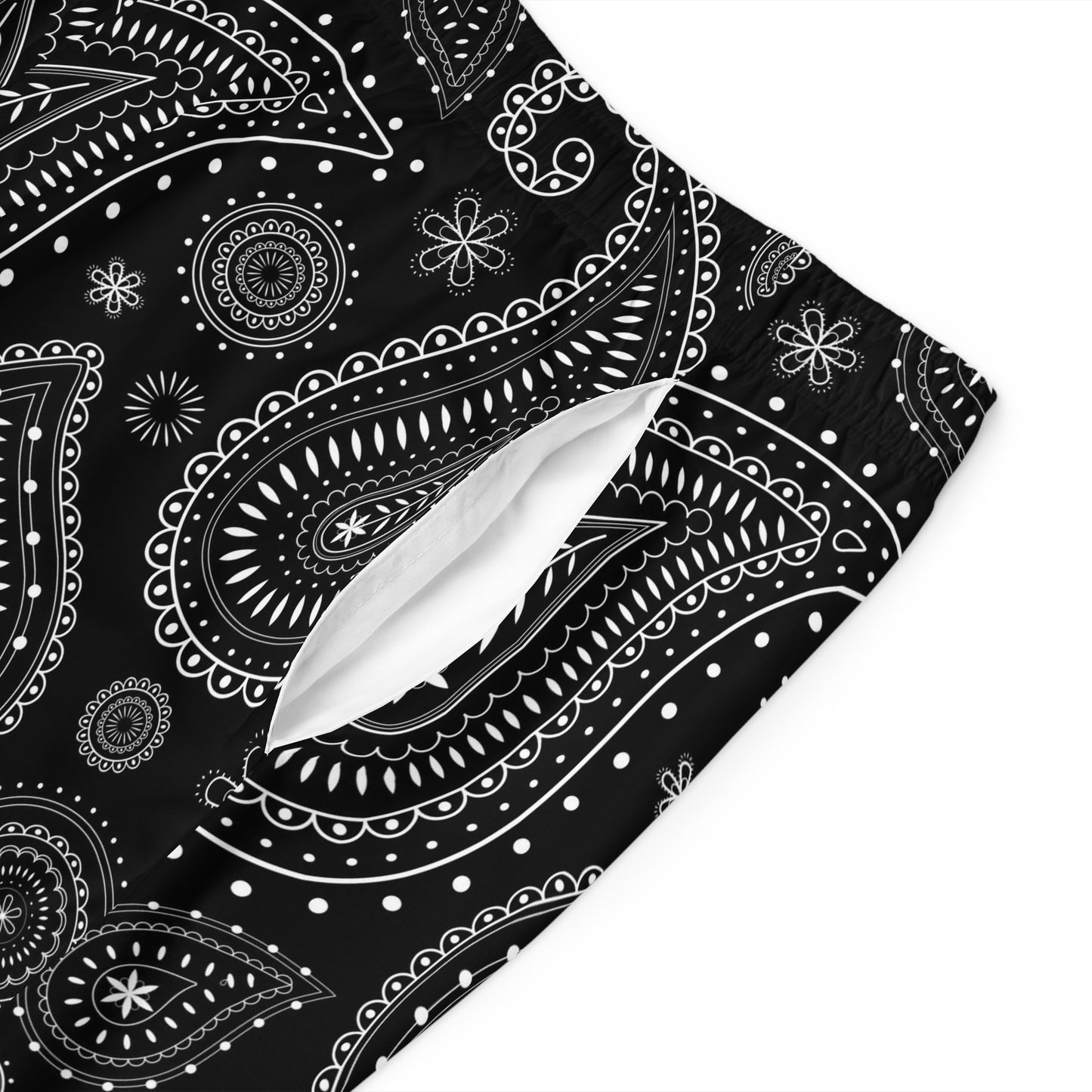 Black Bandana Men's Board Shorts (AOP)