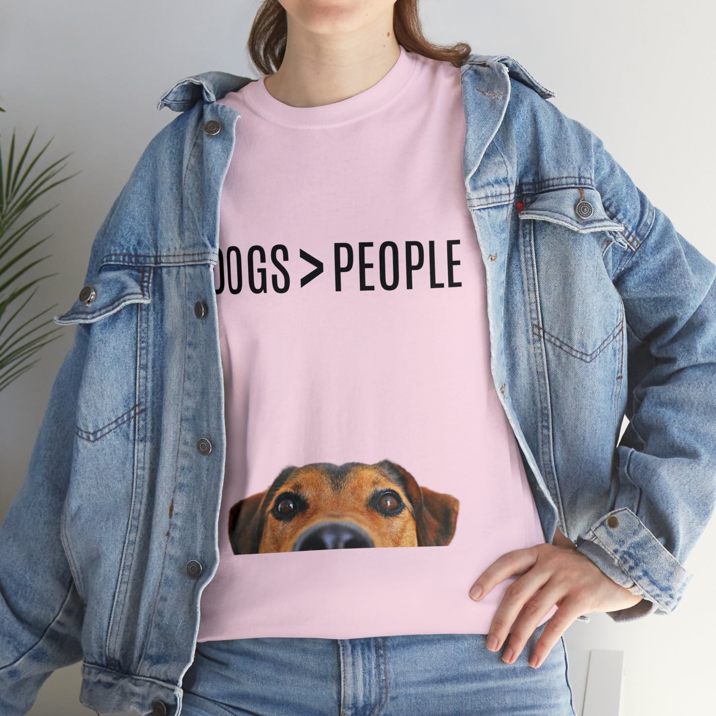 Dogs>People - Unisex Heavy Cotton Tee