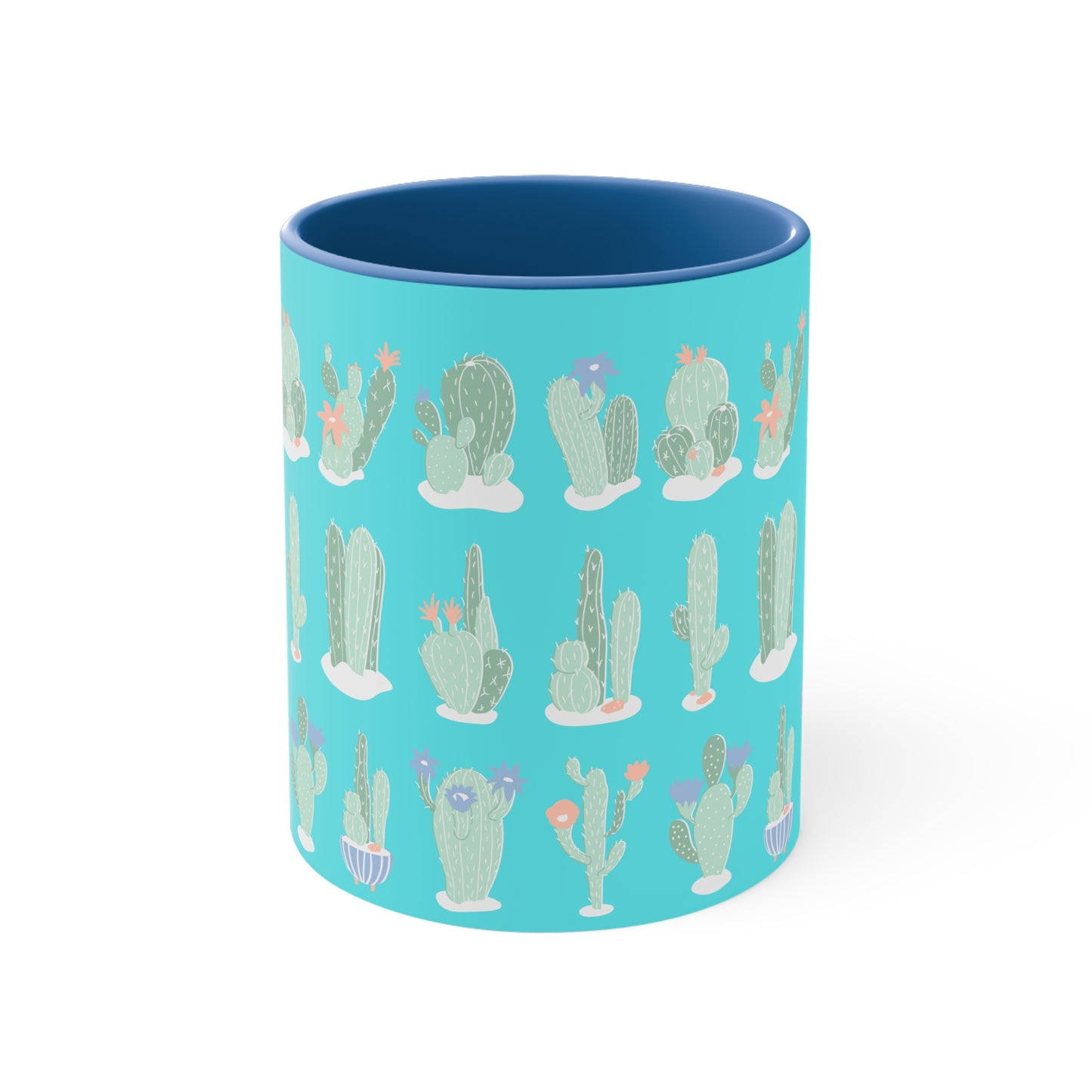 Cactus Cacti Pastel soft colors - Accent Coffee Mug, 11oz