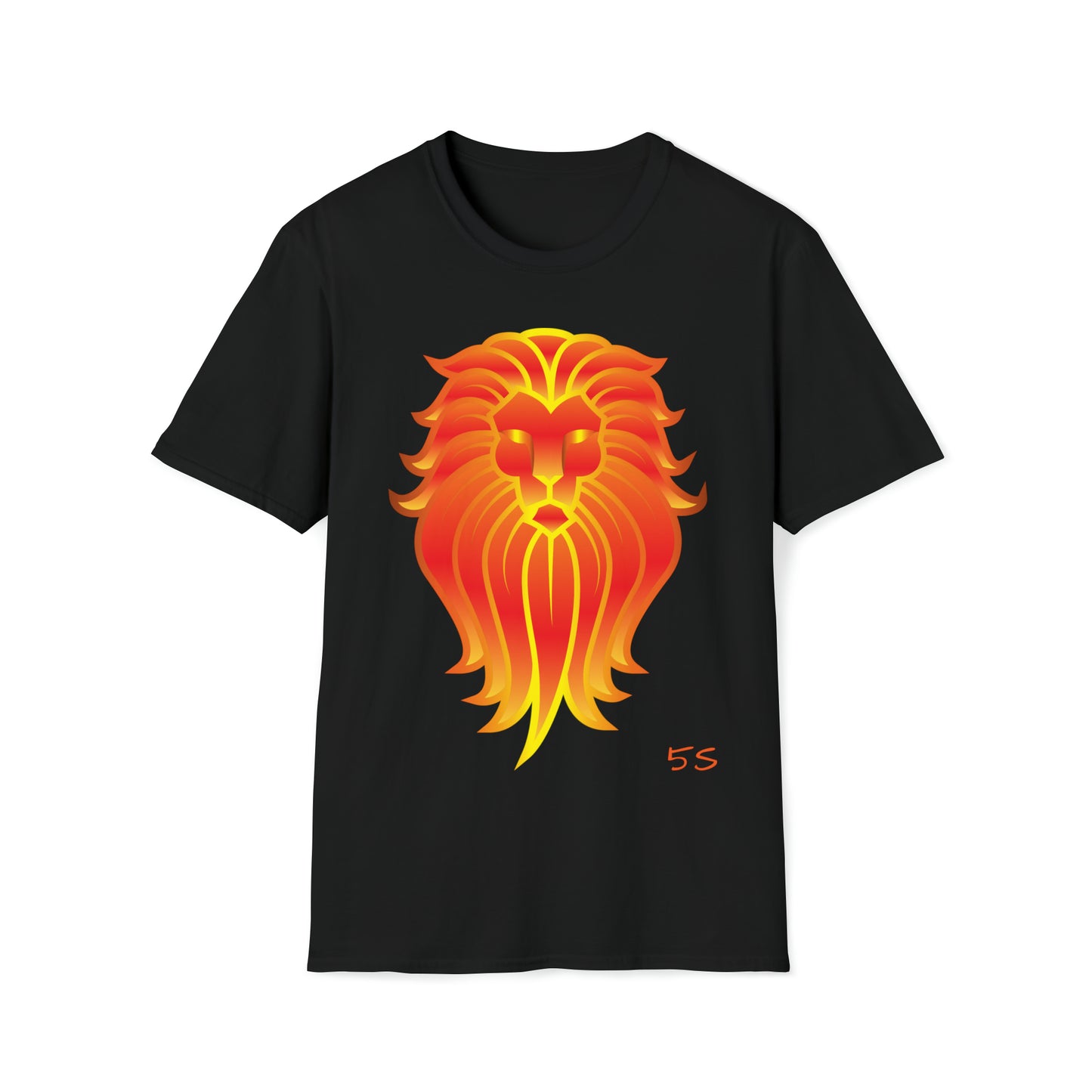 Lions Head Fire - Unisex Softstyle T-Shirt