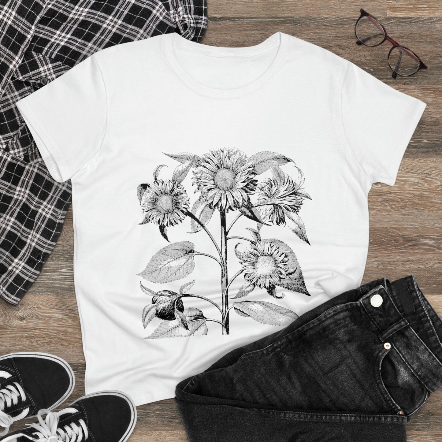Sun Flower # 2 - Women's Midweight Cotton Tee
