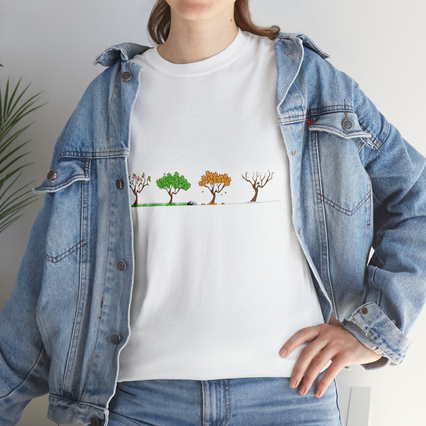 Fall Autumn Trees 01 - Unisex Heavy Cotton Tee