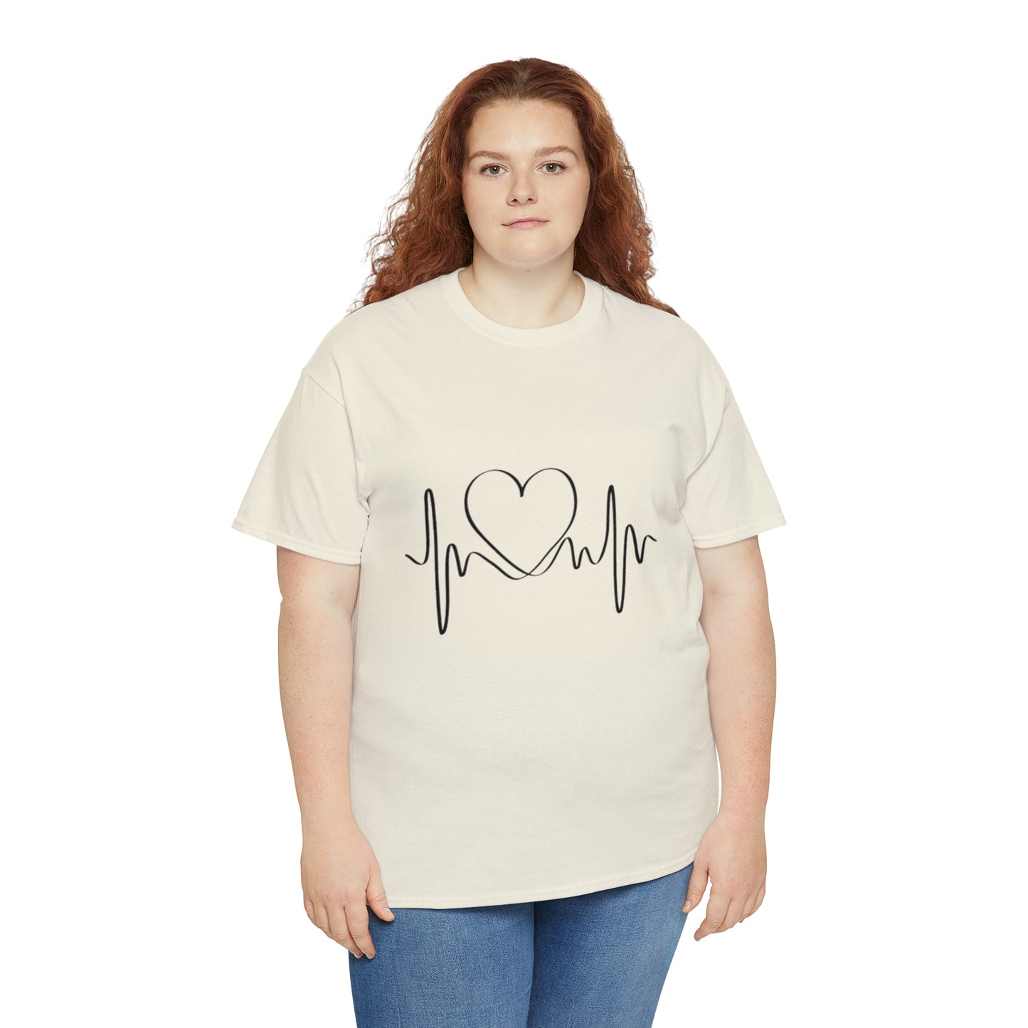Halloween Scary Heart lines - Unisex Heavy Cotton Tee