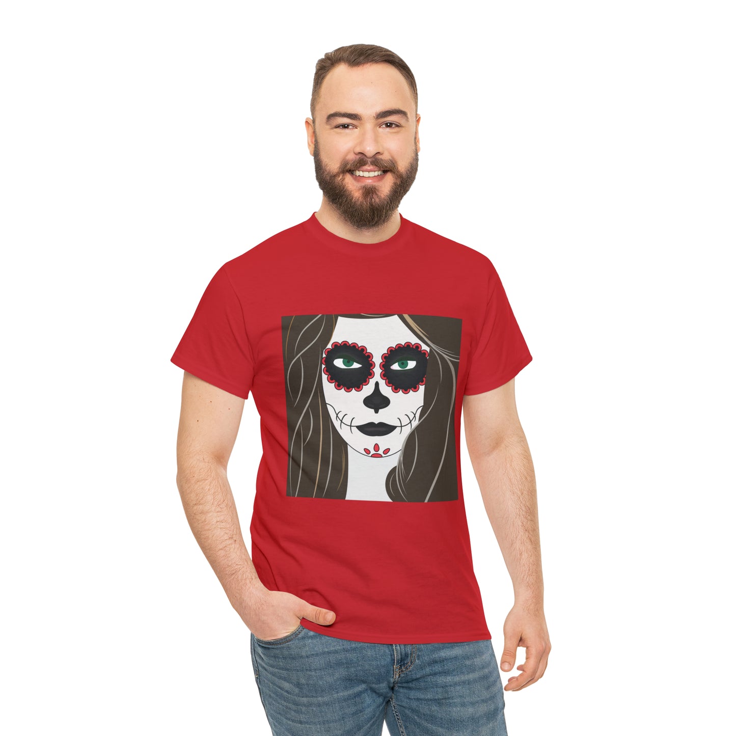 Halloween Day of the Dead 02 - Unisex Heavy Cotton Tee