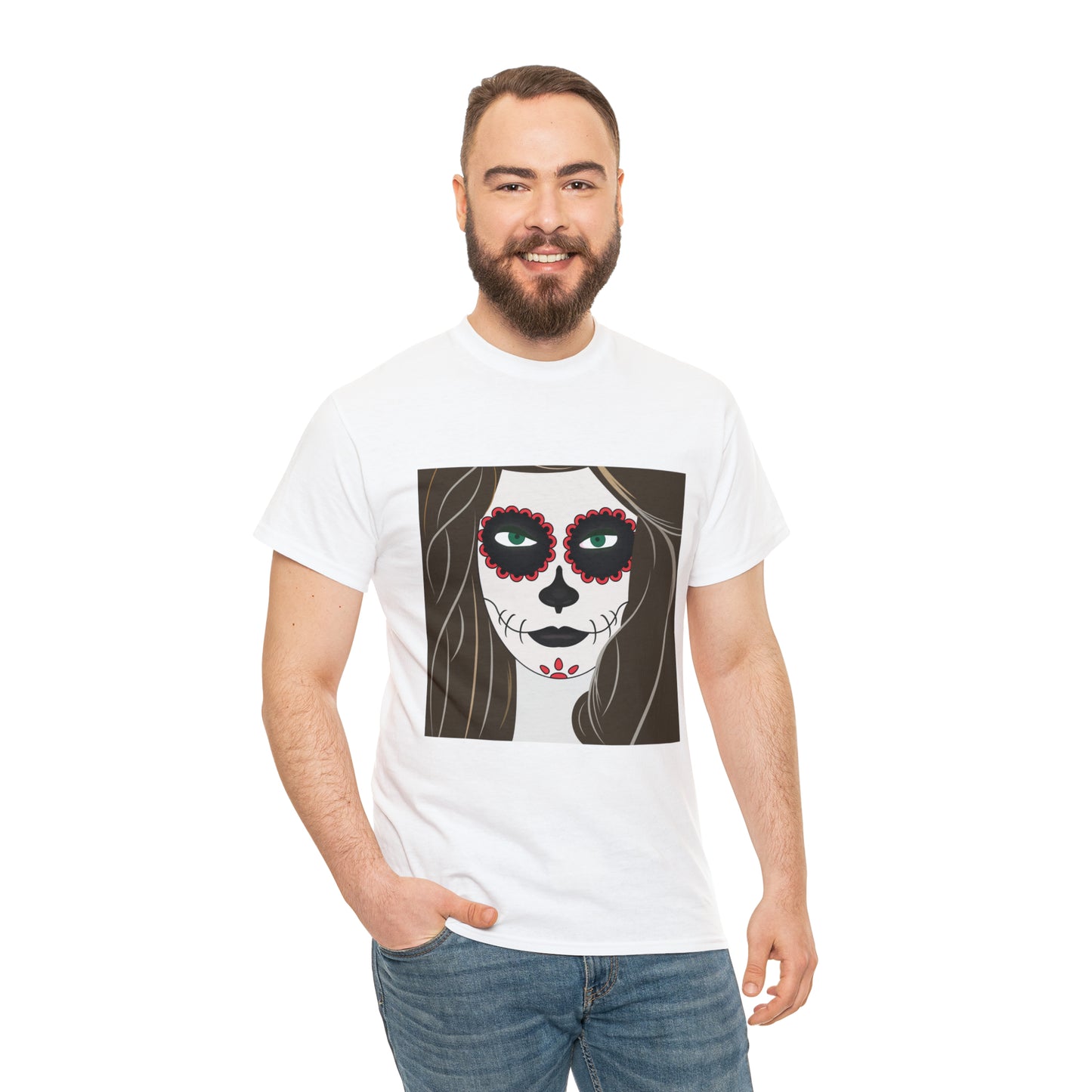 Halloween Day of the Dead 02 - Unisex Heavy Cotton Tee